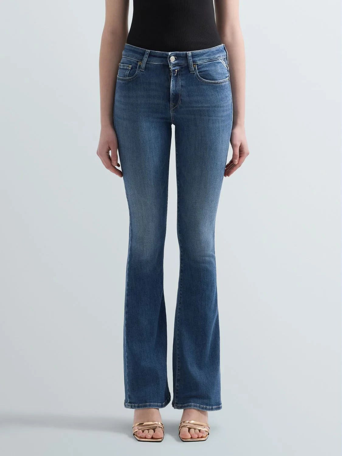 REPLAY JOELLA FLARED BOOTCUT JEANS WA534 .000.69D 143 MEDIUM BLUE 2