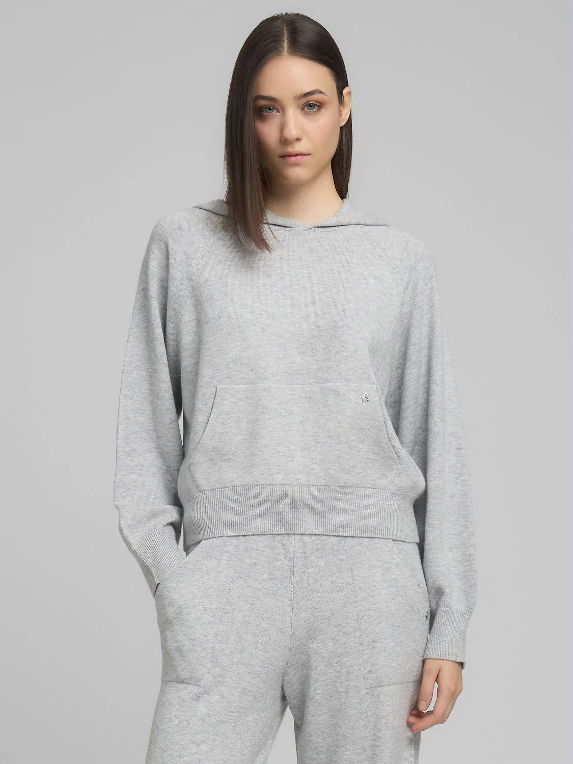 REPLAY KNIT HOODY DK3905.000.G23372 GREY MELANGE 2