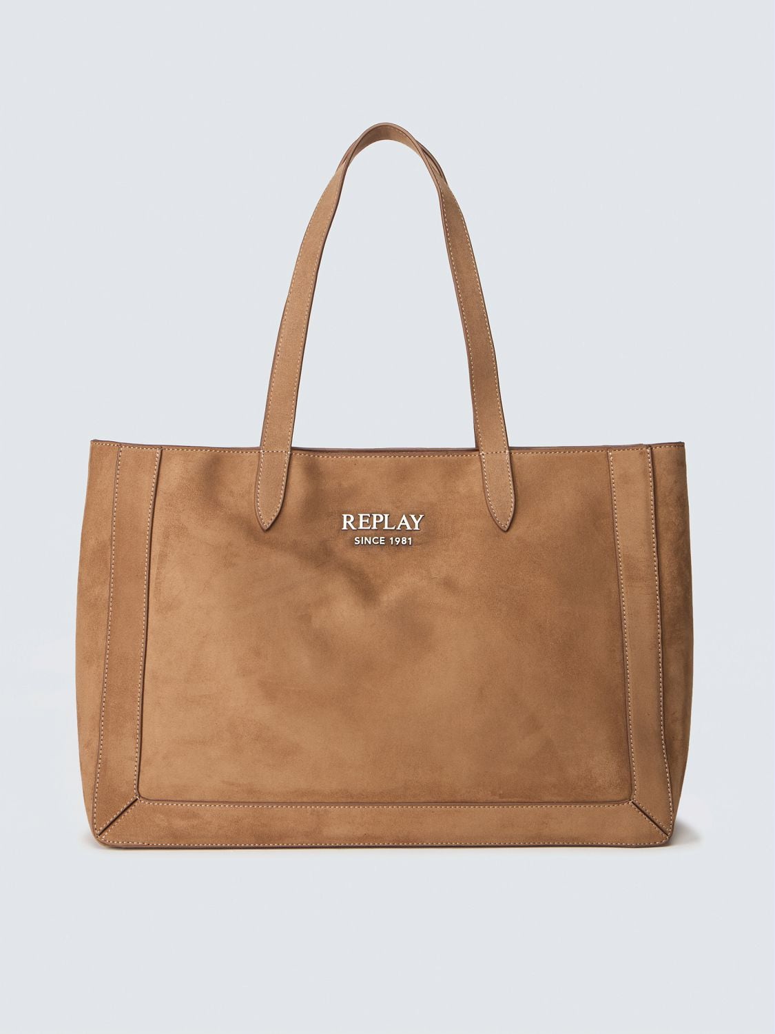 REPLAY VELVETY TOTE BAG FW01AL.000.A7243S DARK BEIGE 1