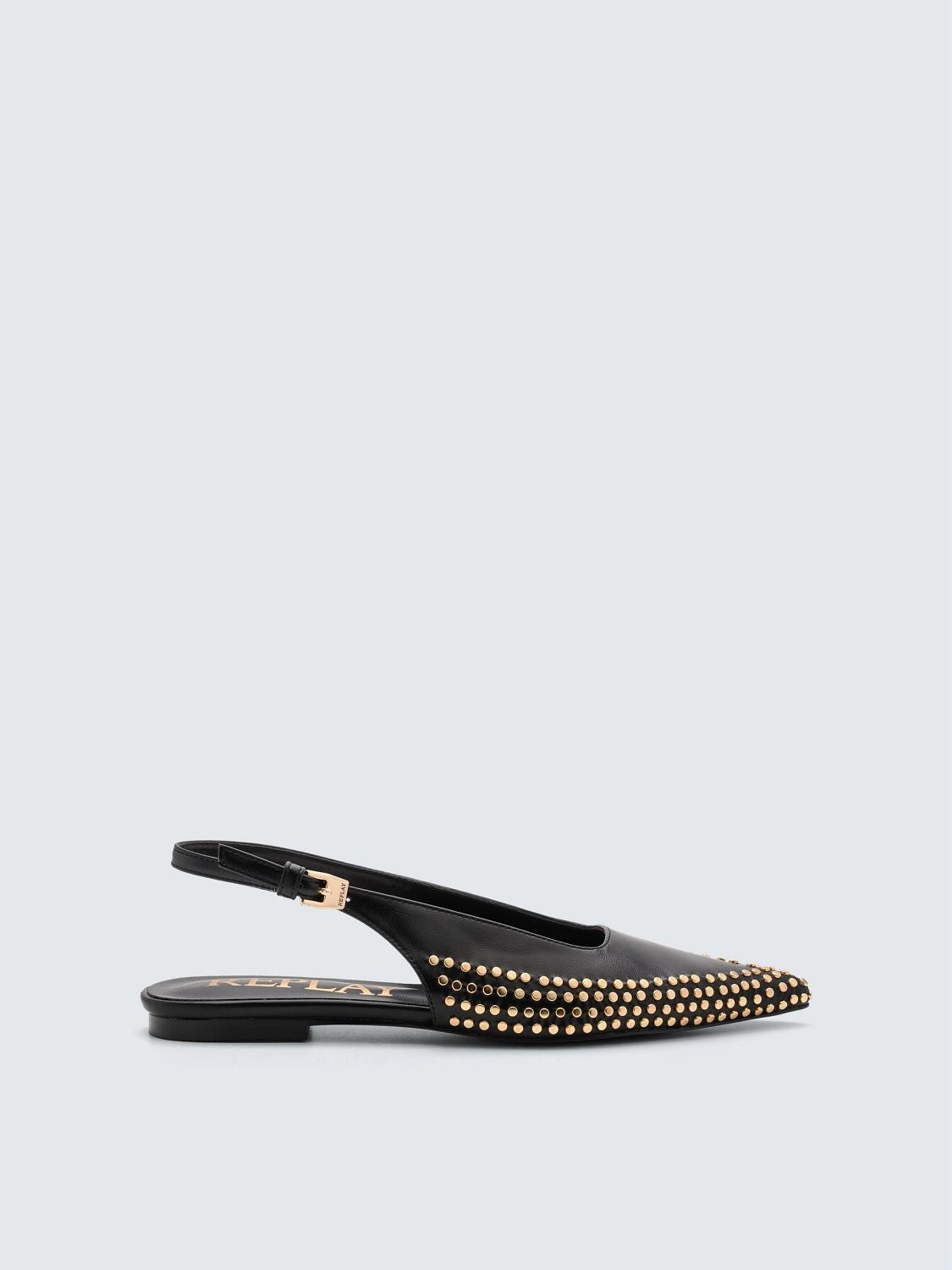 REPLAY SLINGBACK-BALLERINAS MIT NIETEN VIVIANE&nbsp;CORE GWB25 .000.C0203S BLACK 1