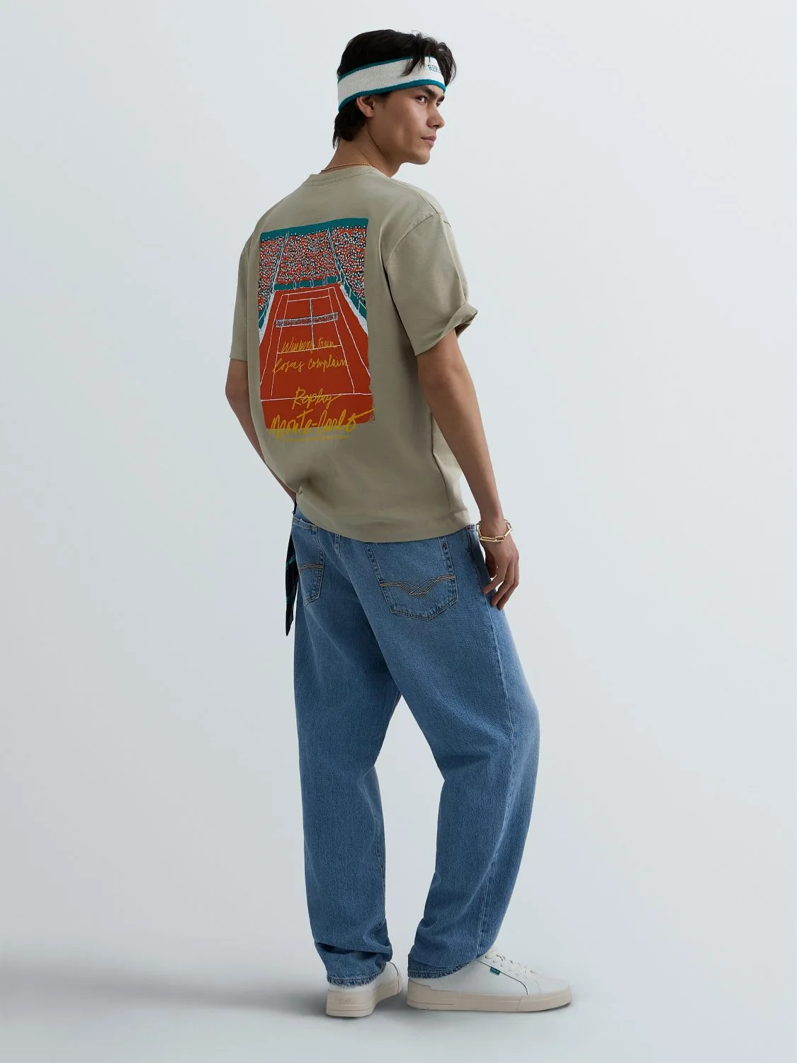 REPLAY M005E .001.723R5W-TShirt M005E .001.723R5W SPRAY GREEN 1