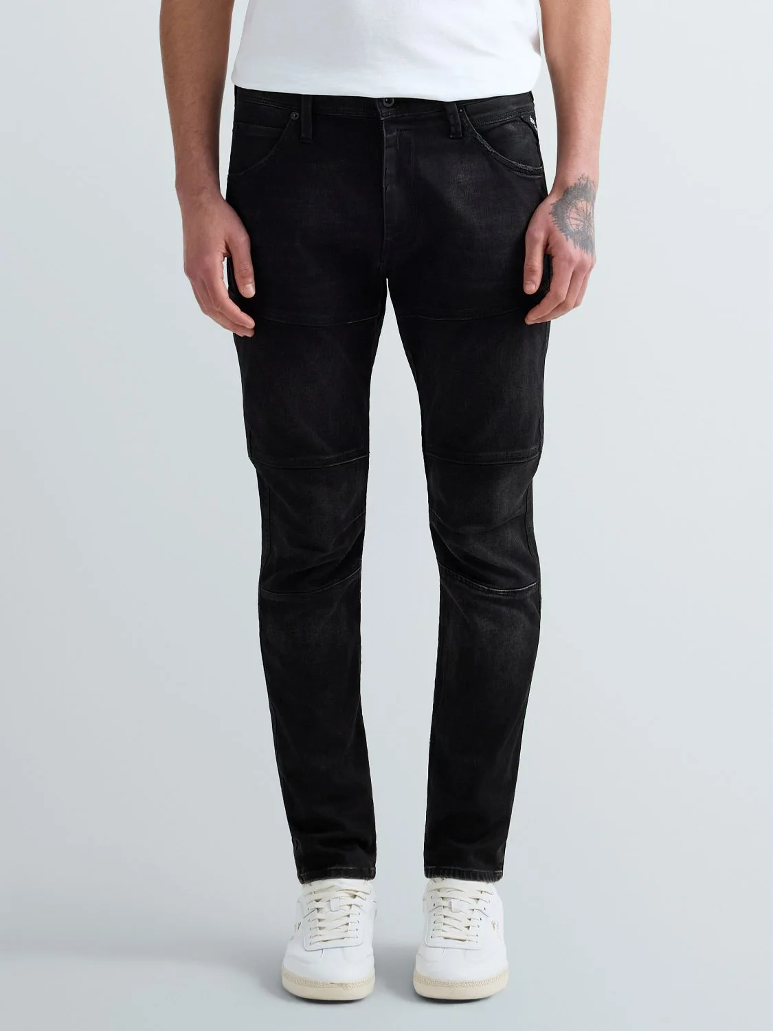 REPLAY SKINNY-FIT-JEANS ARVYN M1095 .000.877 14B BLACK DELAVÈ 2