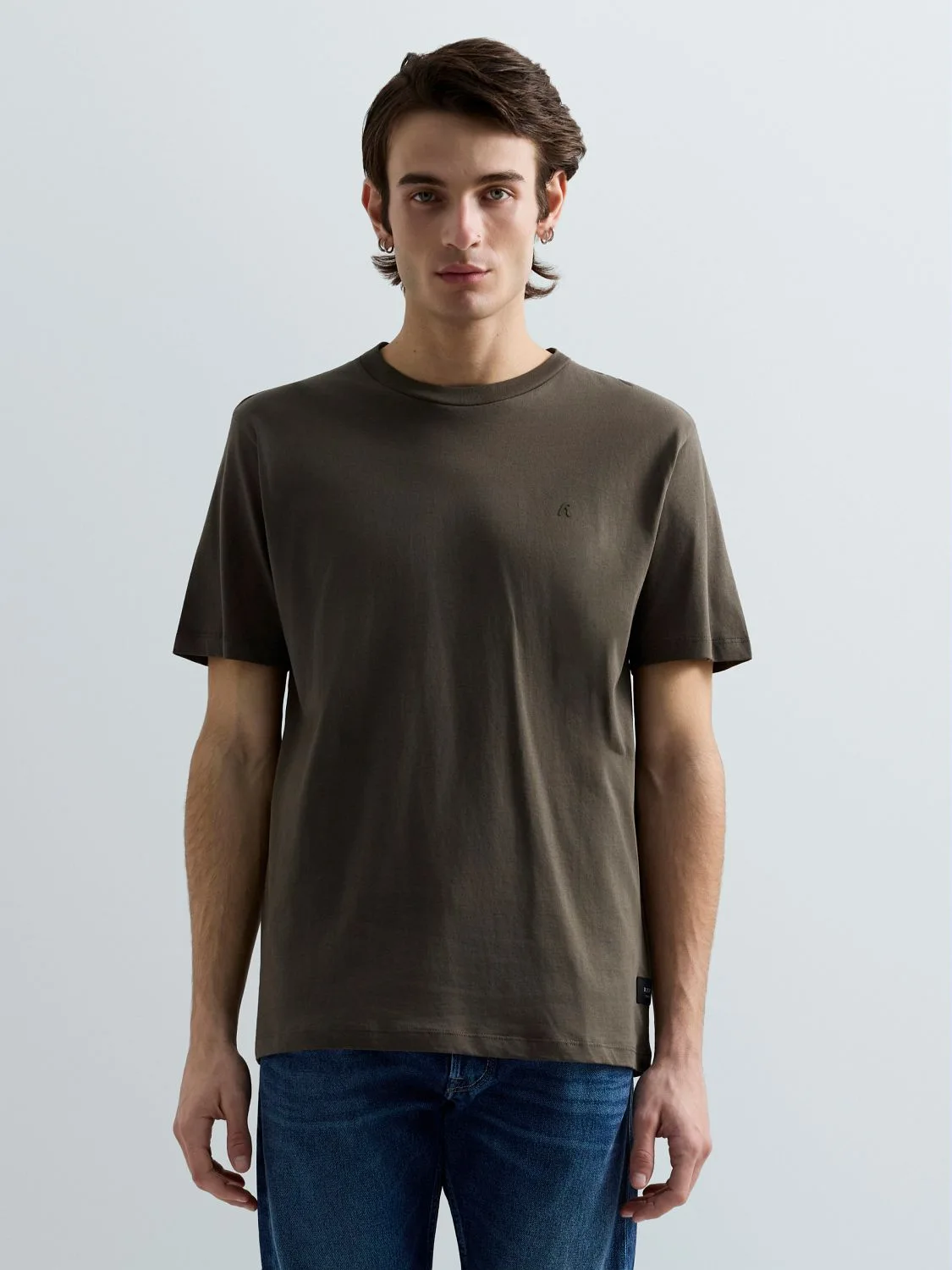 JERSEY-T-SHIRT MIT RUNDEM AUSSCHNITT