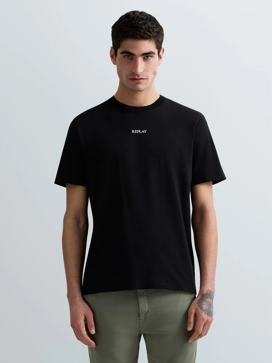JERSEY-T-SHIRT MIT SCHRIFTZUG