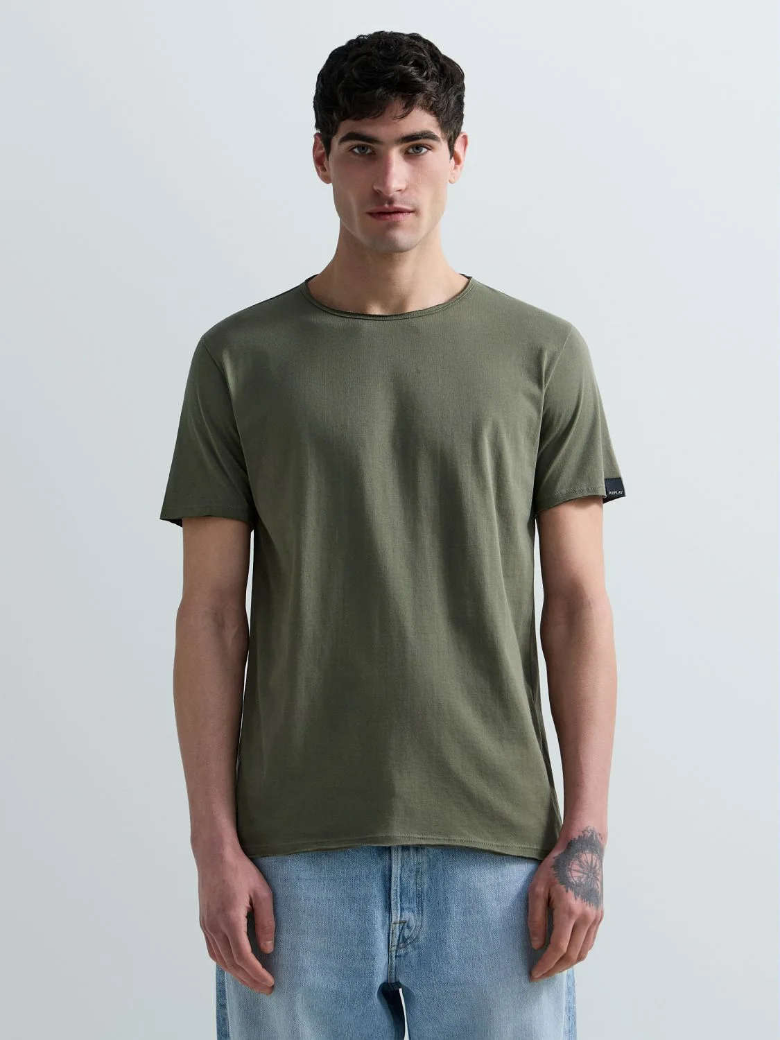RUNDHALS-T-SHIRT AUS BAUMWOLLE