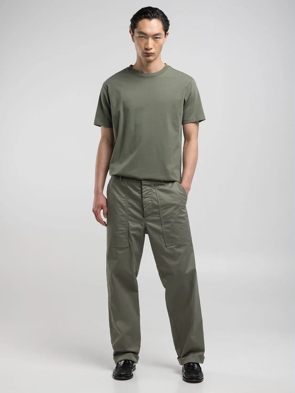 Rundhals-t-shirt aus jersey replay sartoriale Soft military