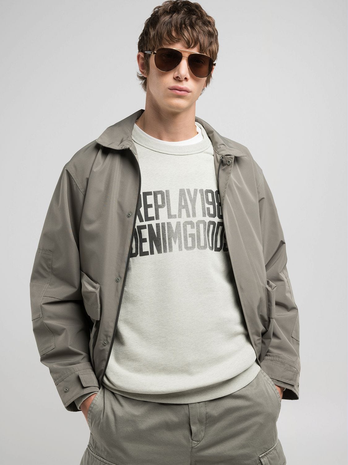 ジャケット・アウター REPLAY MILITARY JACKET REPLAY リプレイ ジャケット アーミー バイク ウェア アウター