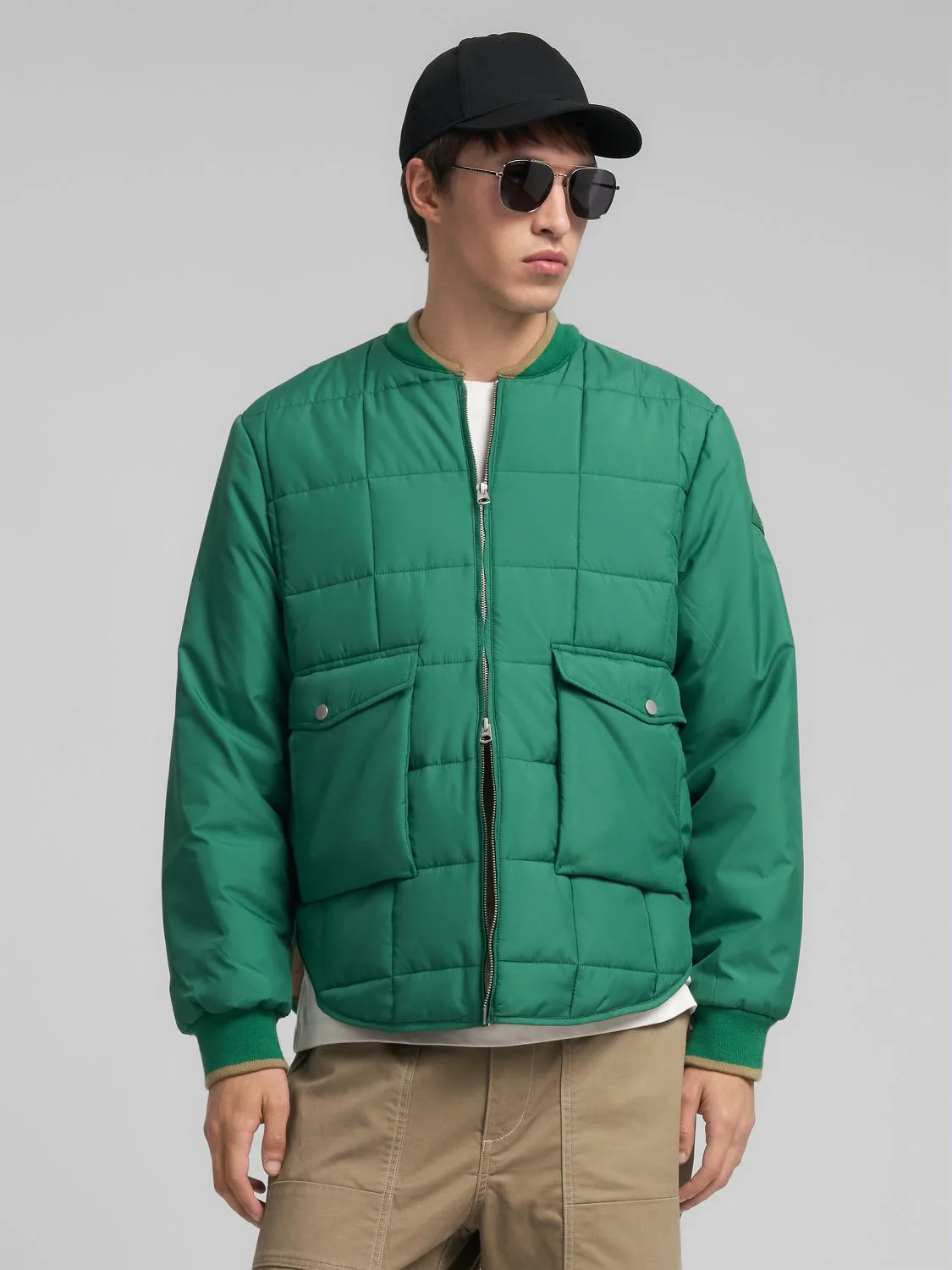 Jacke aus recyceltem poly-ripstop Ivy green Replay Jeans