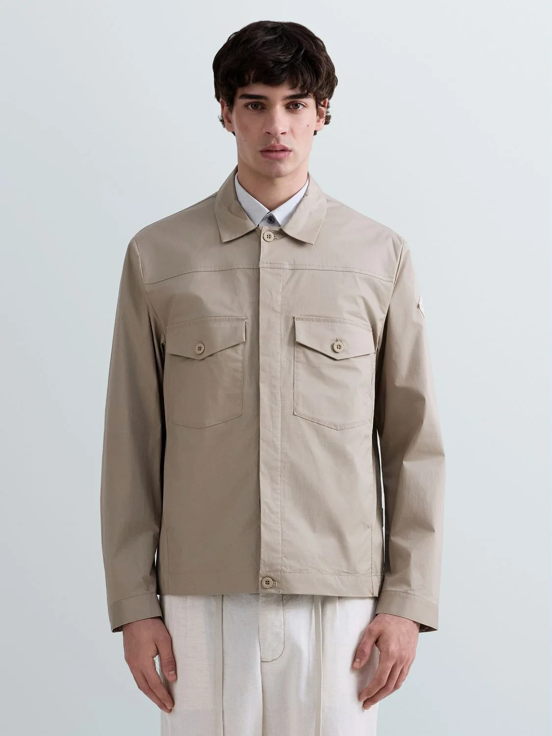 REPLAY REGULAR-FIT TWILL JACKET M8526 .000.85122 KHAKI 2