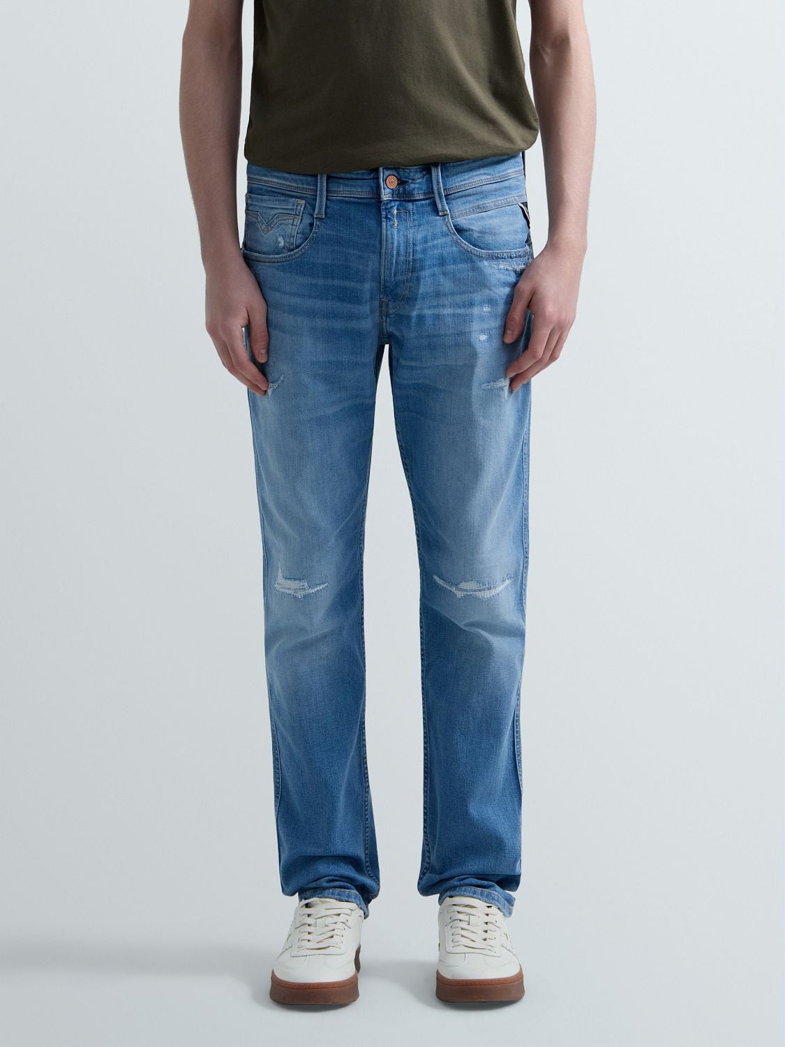 REPLAY ANBASS SLIM-FIT JEANS M914Y .000.573 10R MEDIUM BLUE 2