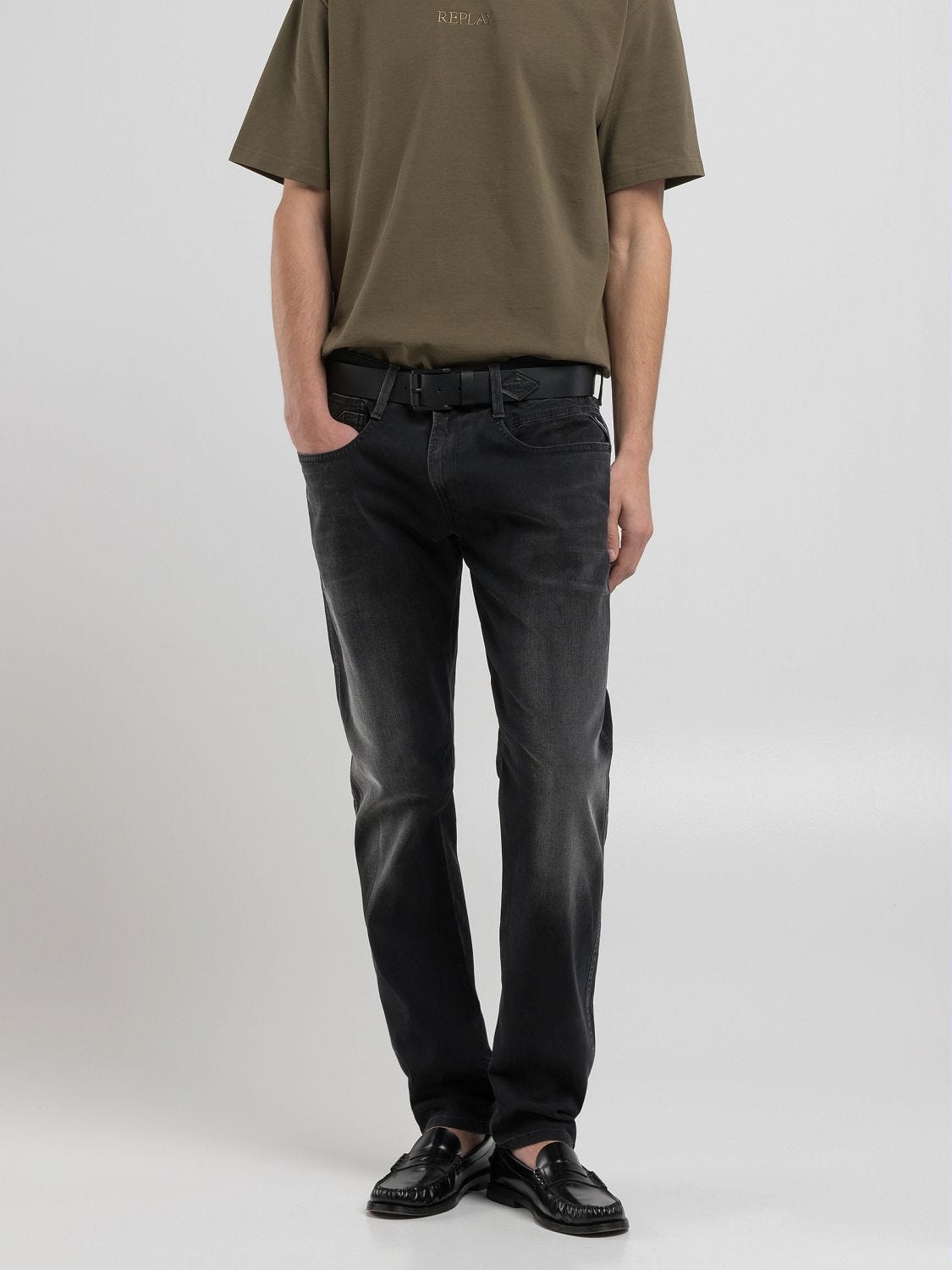 Slim-fit-jeans anbass Black | Replay Jeans