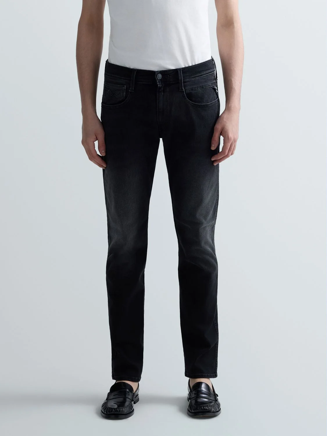 REPLAY SLIM-FIT-JEANS ANBASS M914Y .000.661 72B BLACK 2