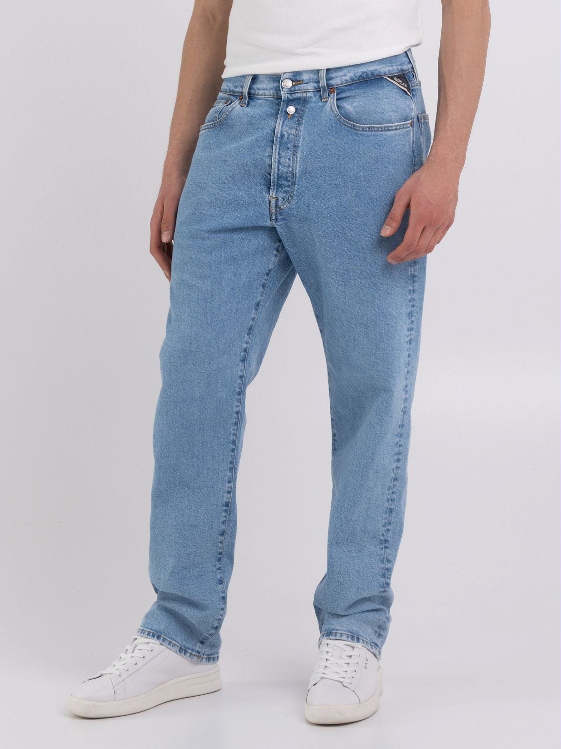 Straight fit jeans m9z1 Light blue | Replay Jeans