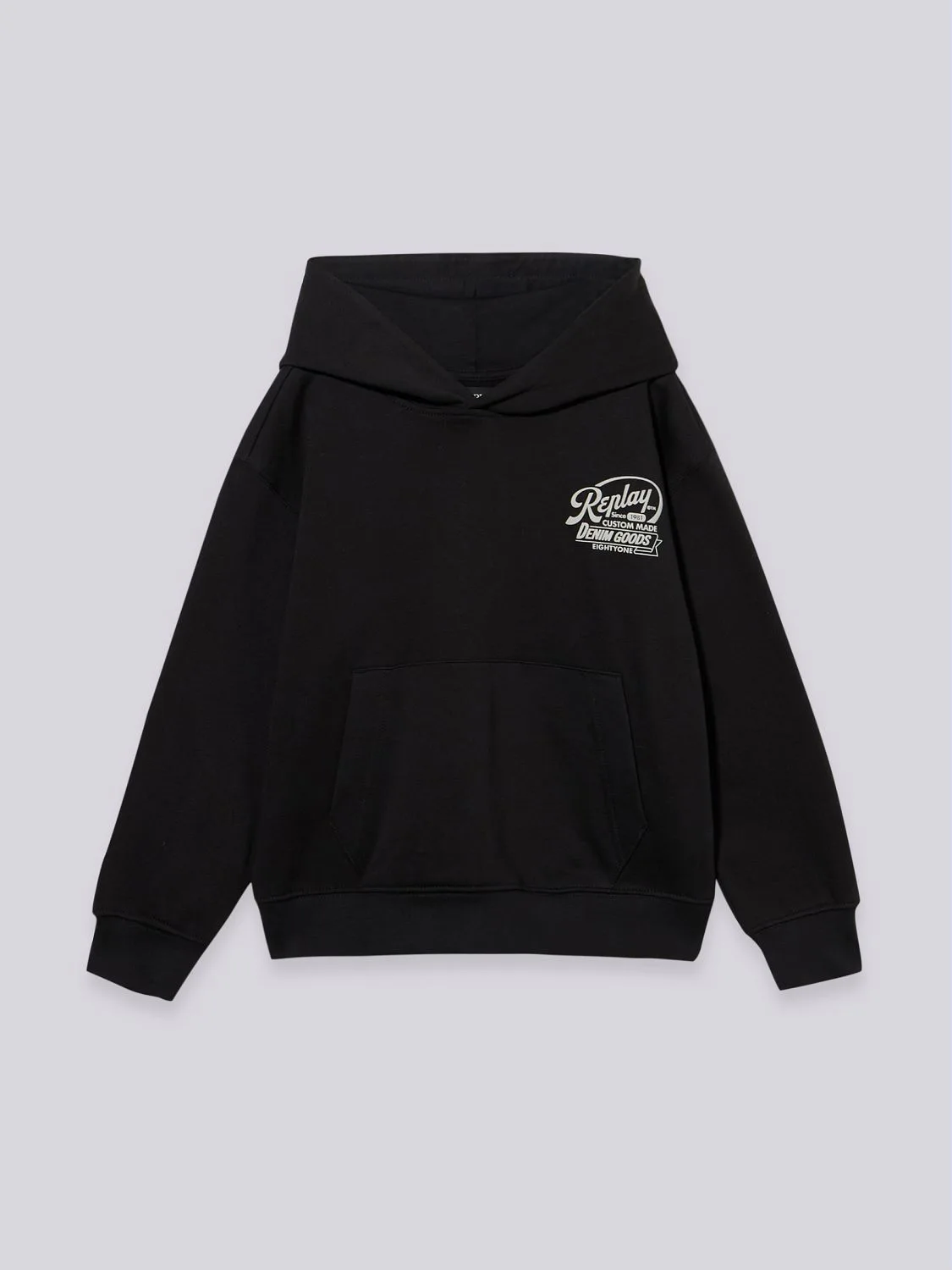 REPLAY COTTON HOODY SB2454.052.23830 BLACK 1