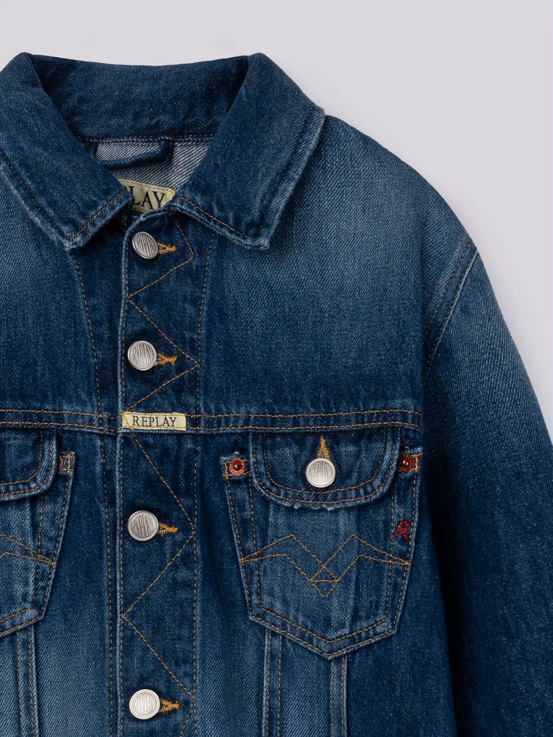 Dunkle jeansjacke 9zero1 Medium blue Replay Jeans