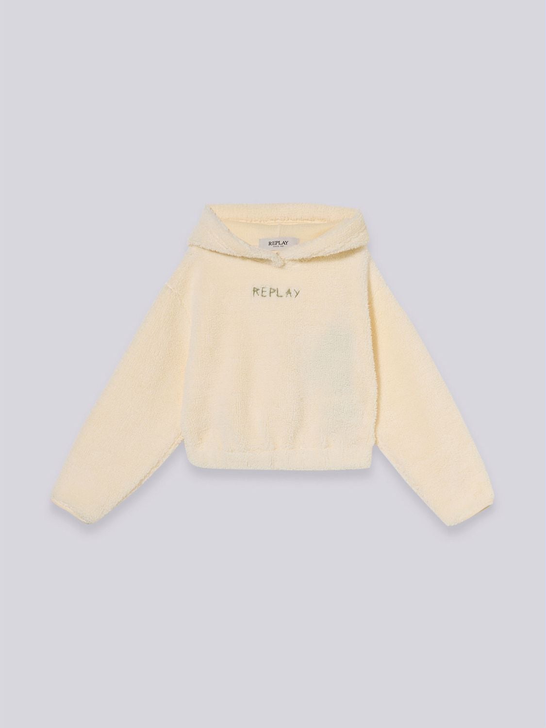 REPLAY FAUX SHEARLING HOODY SG2440.050.23616 CHALK 1