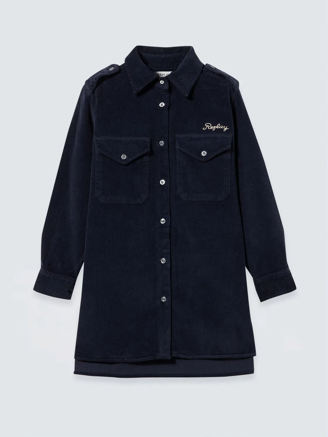 REPLAY CORDUROY SHIRT DRESS SG93A4.000.7248B SALUTE 1