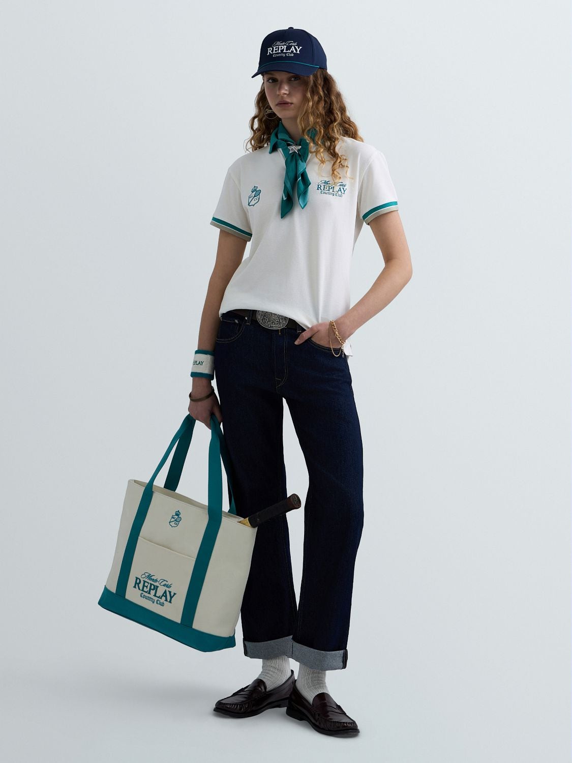 REPLAY MONTE CARLO COUNTRY CLUB COLLECTION PIQUÉ POLO-SHIRT WITH PRINT W008I .000.723QWW GARDENIA 1