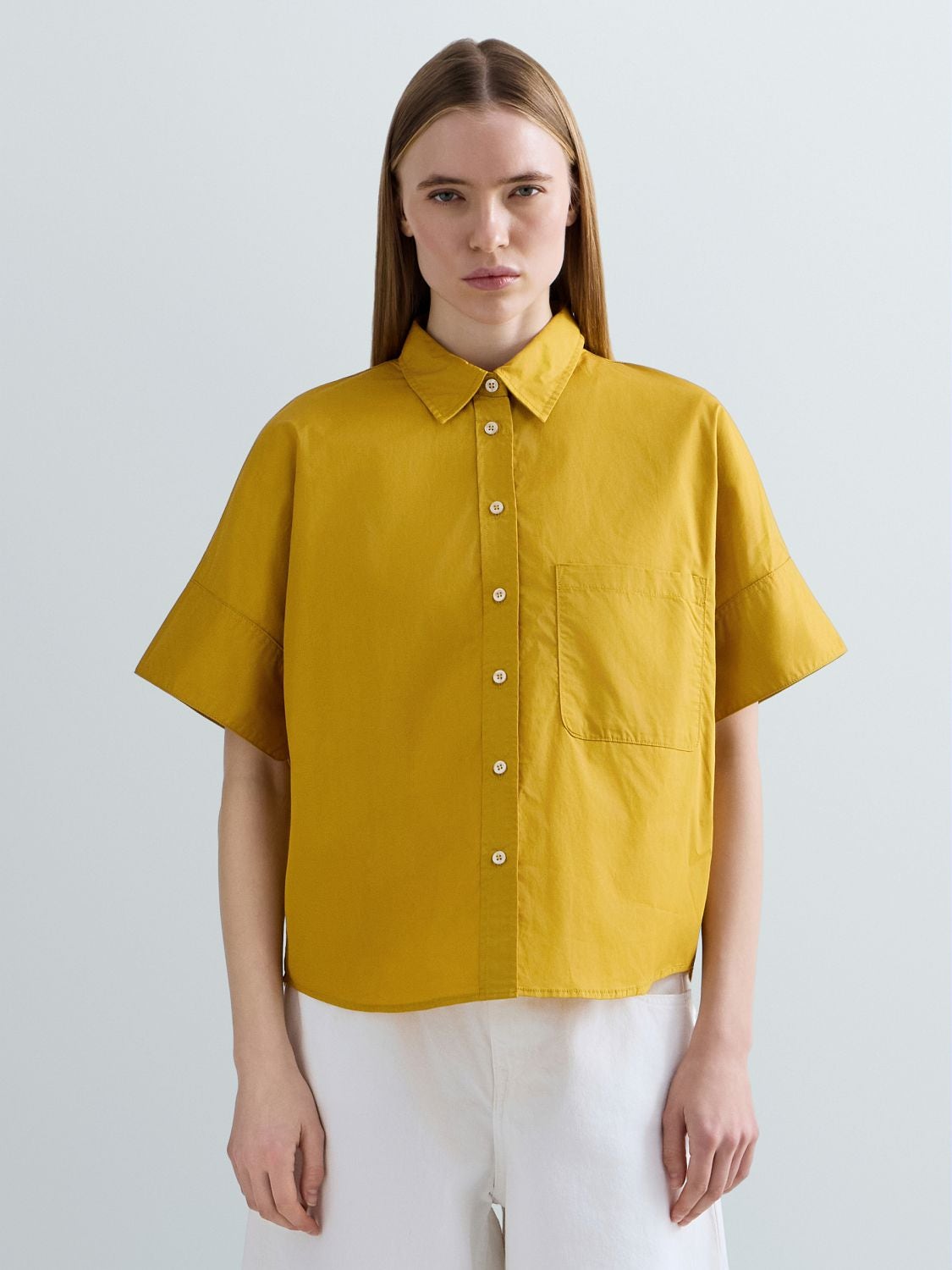 BLUSE COMFORT FIT MIT WEITEN ÄRMELN