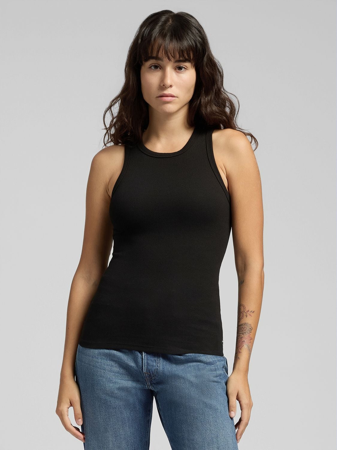 REPLAY SCHMAL GESCHNITTENES GERIPPTES TANKTOP W3465 .000.23946 BLACK 2