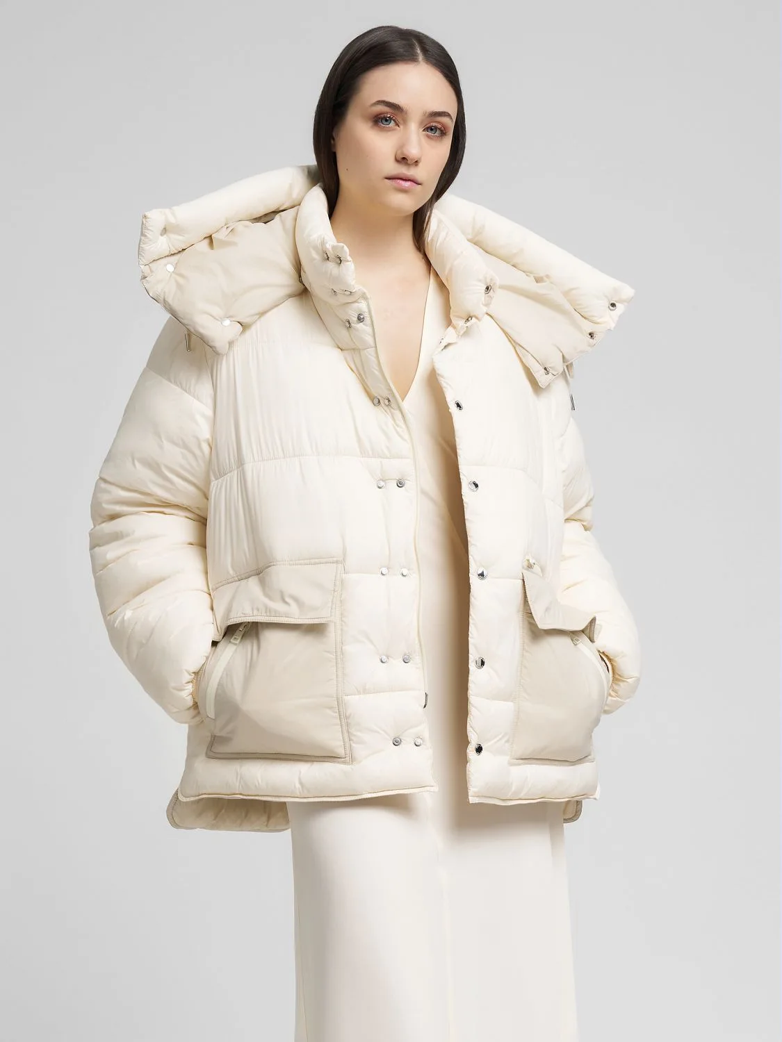 REPLAY WATTIERTE JACKE MIT STEHKRAGEN W7908 .000.85048 WINTER WHITE 2