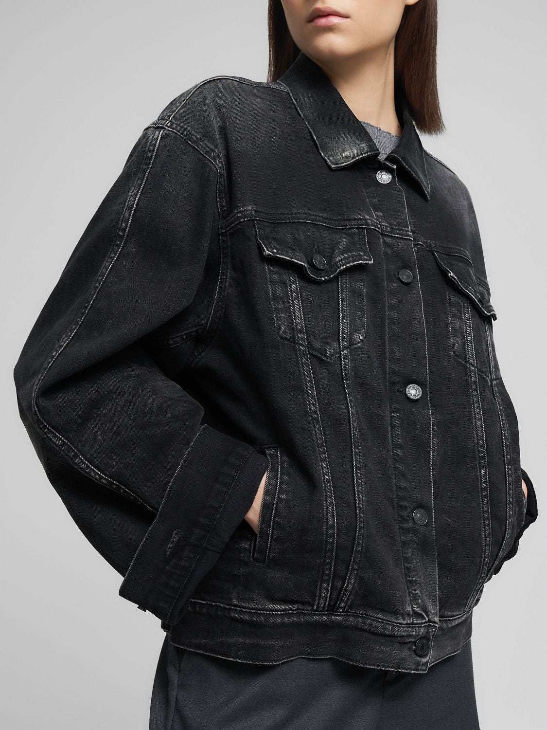 Black Denim Jacket Lange Schwarze Jeansjacke Urban Classics Jacke