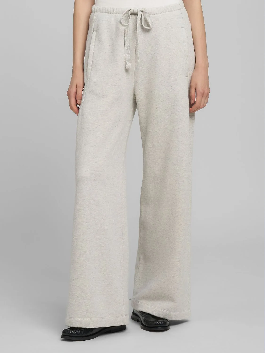 REPLAY SPORTLICHE WIDE-LEG-HOSE MIT TUNNELZUG W8159C.000.23942 LIGHT GREY MELANGE 2