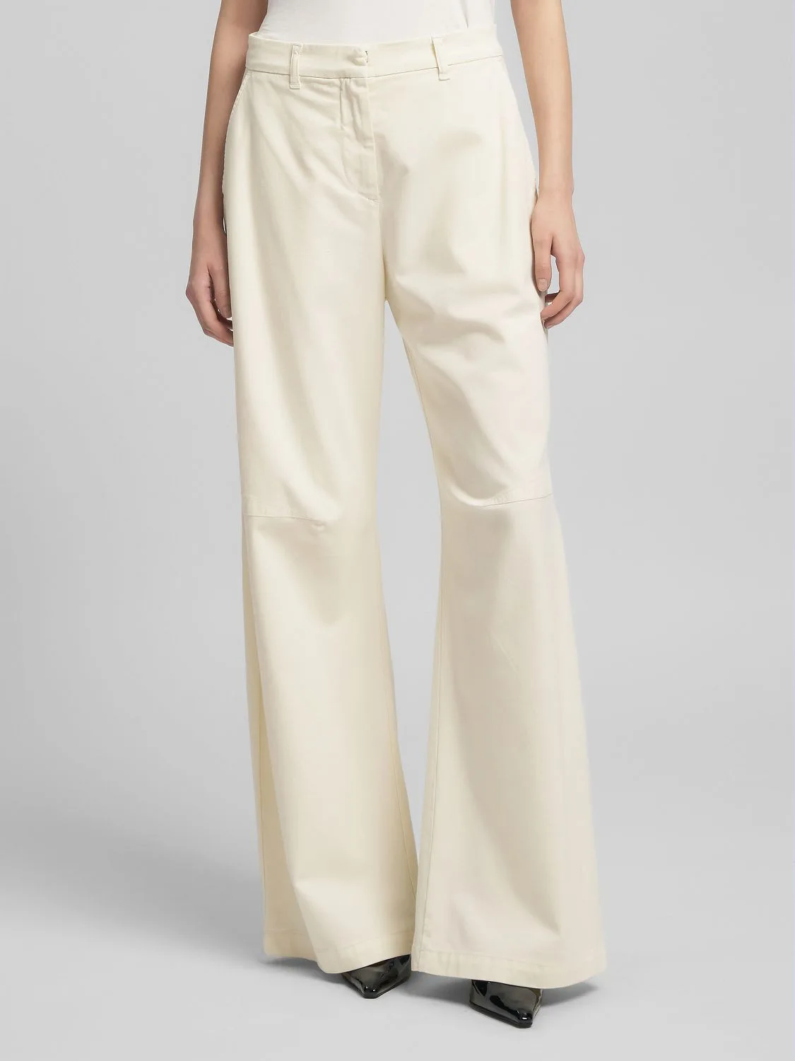 REPLAY TWILLHOSE MIT WEITEM BEIN W8172 .000.85367G WINTER WHITE 2