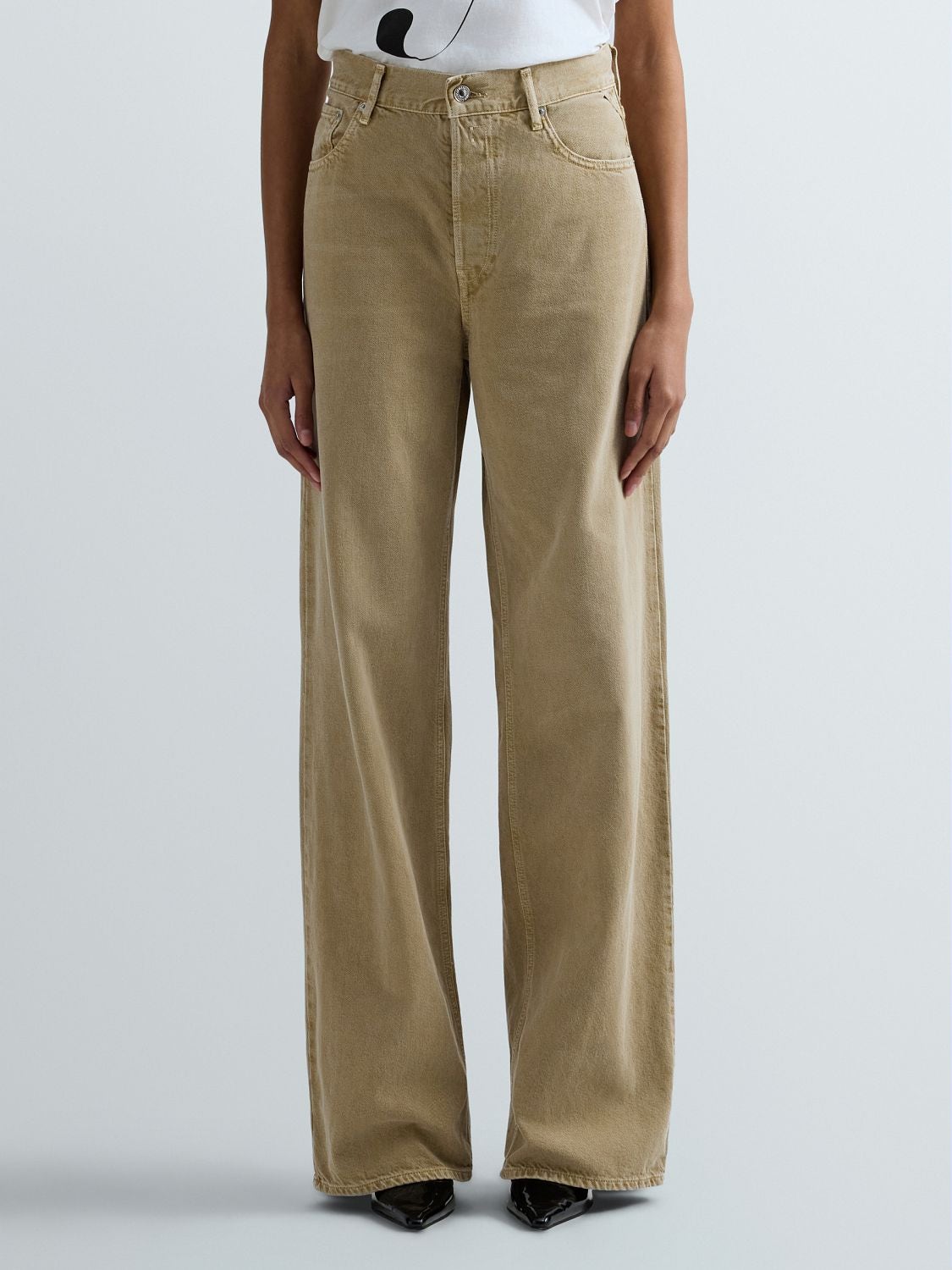 REPLAY CARY WIDE-LEG JEANS WA517 .000.858001E SAND 2