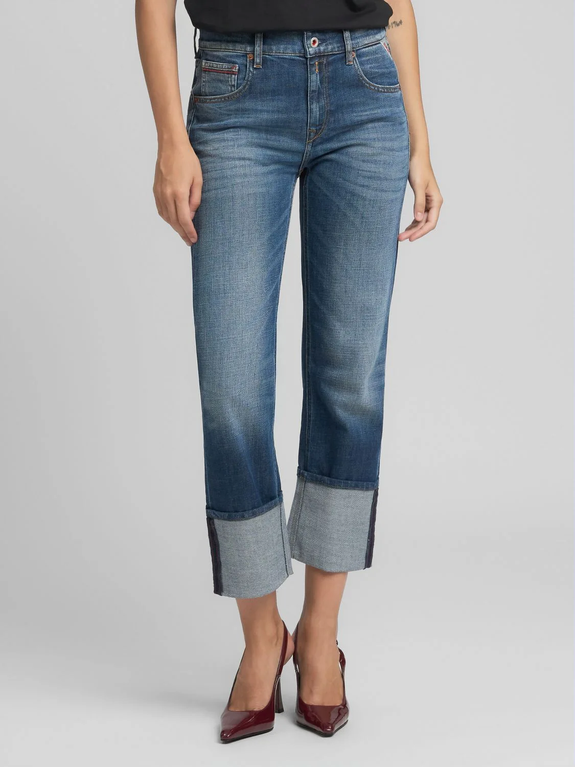 REPLAY AKEME STRAIGHT-FIT JEANS WN533 .000.923 977 MEDIUM BLUE 2