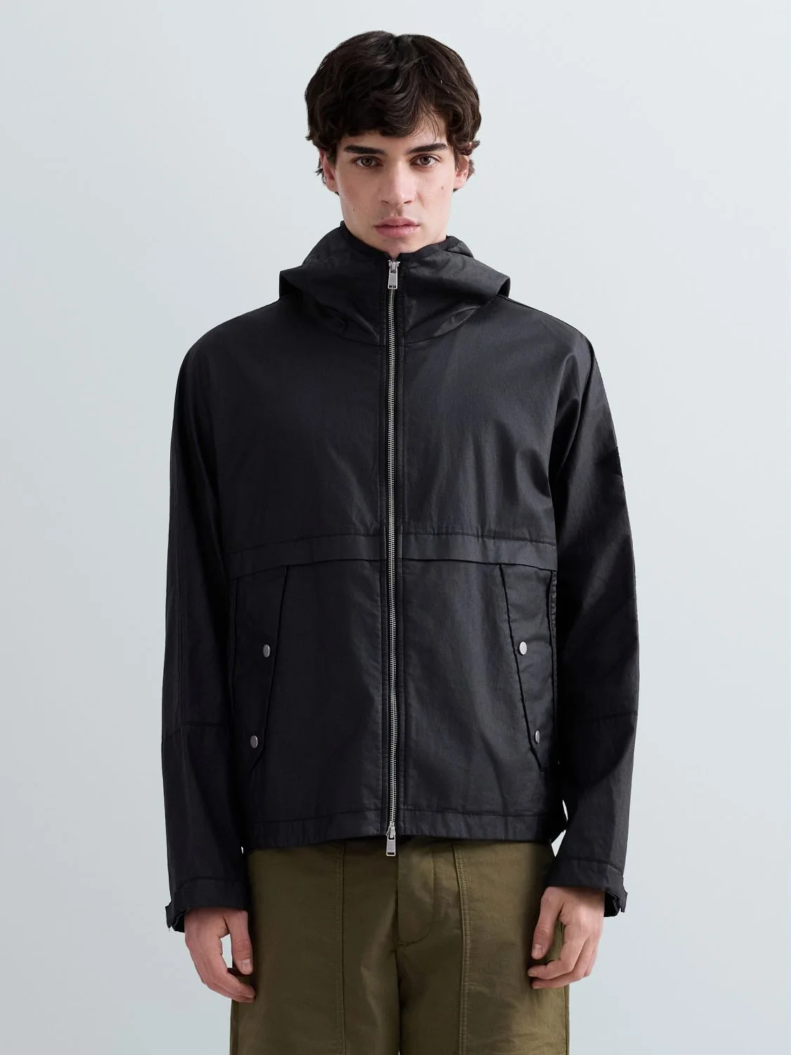 REPLAY HOODED FABRIC JACKET M8520 .000.85516 BLACK 2