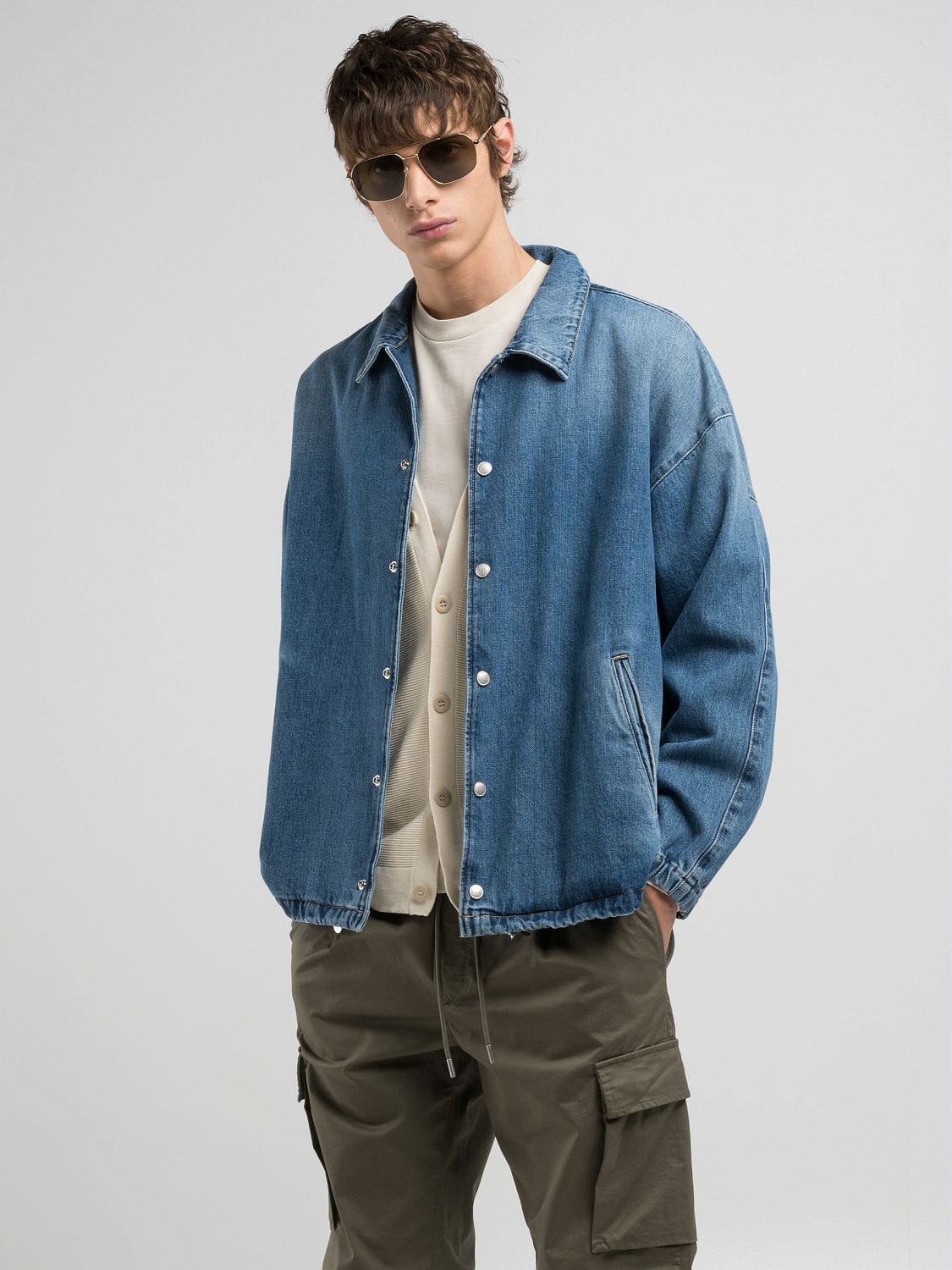 9zero1 mid denim jacket Medium blue | Replay Jeans