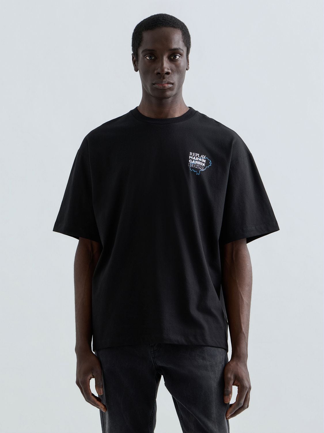 REPLAY REPLAY X MARTIN GARRIX IBIZA T-SHIRT M005W .001.00QM9 BLACK 2