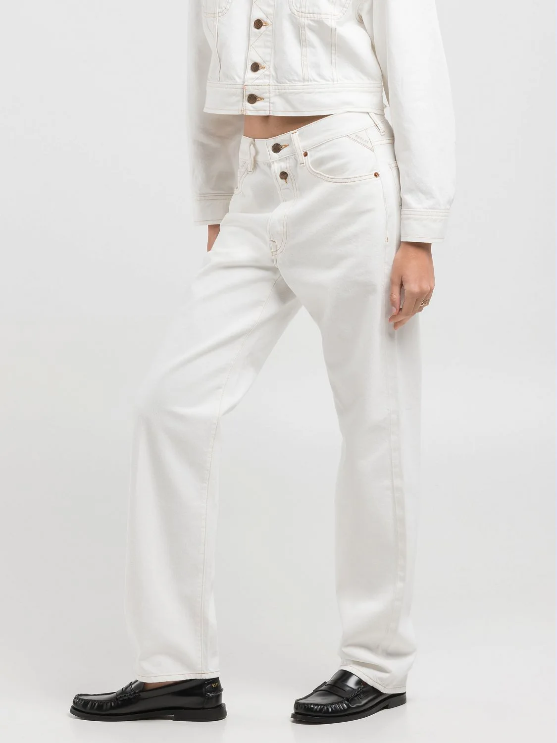 REPLAY W9ZERO1 STRAIGHT-FIT JEANS W9Z1  .000.858009A NATURAL WHITE 2