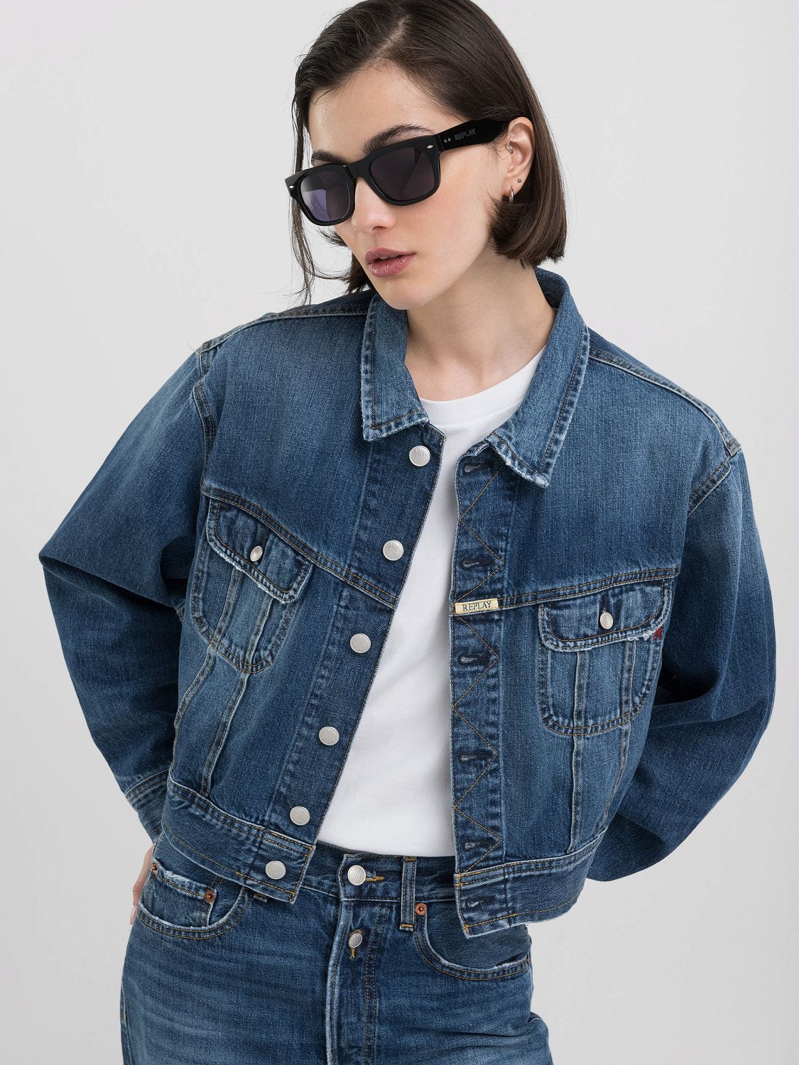 Crush Embellished Denim Jacket Blue Moon Online | Zimmermann