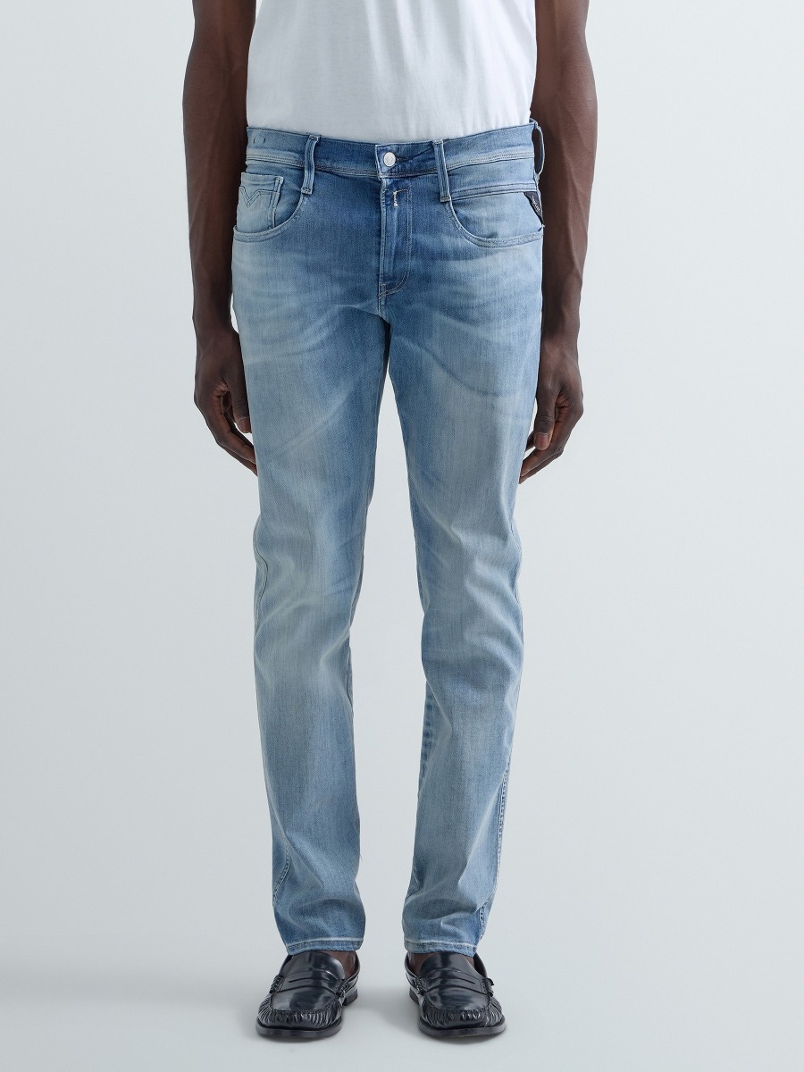 REPLAY ANBASS SLIM-FIT JEANS M914Y .000.661 A05 MEDIUM BLUE 3