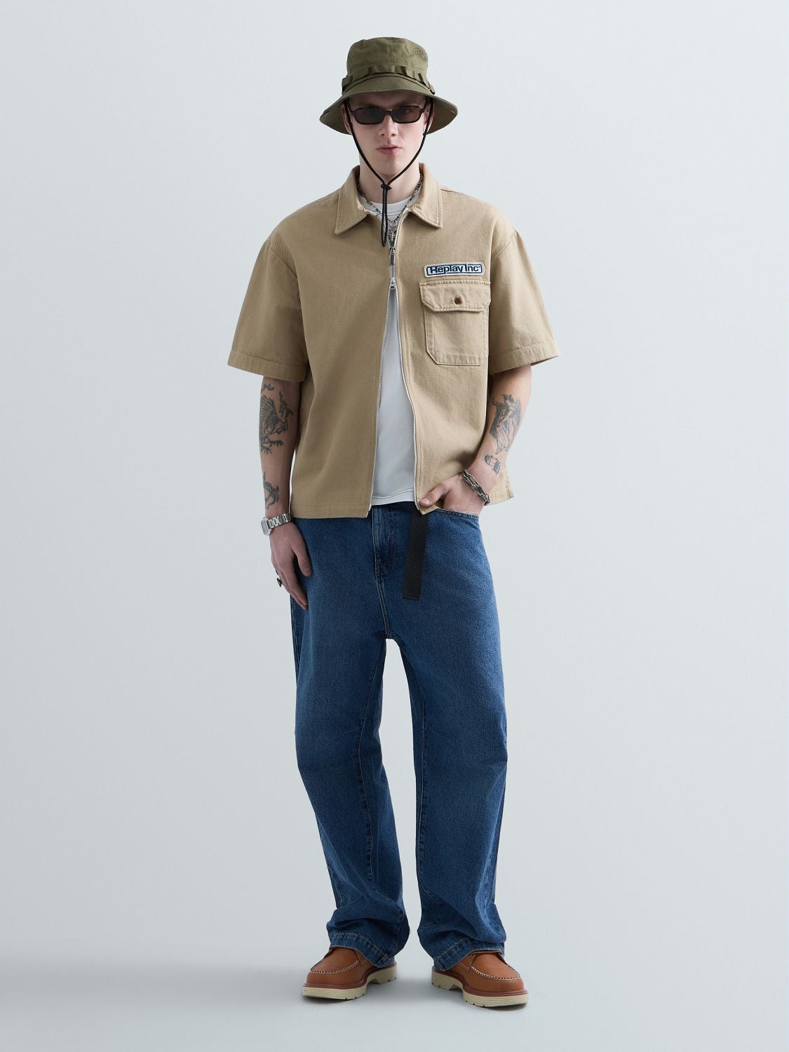 REPLAY VAQUEROS PITMAN DE CORTE BAGGY REPLAY INC. KU1001.000.D932002 MEDIUM BLUE 1