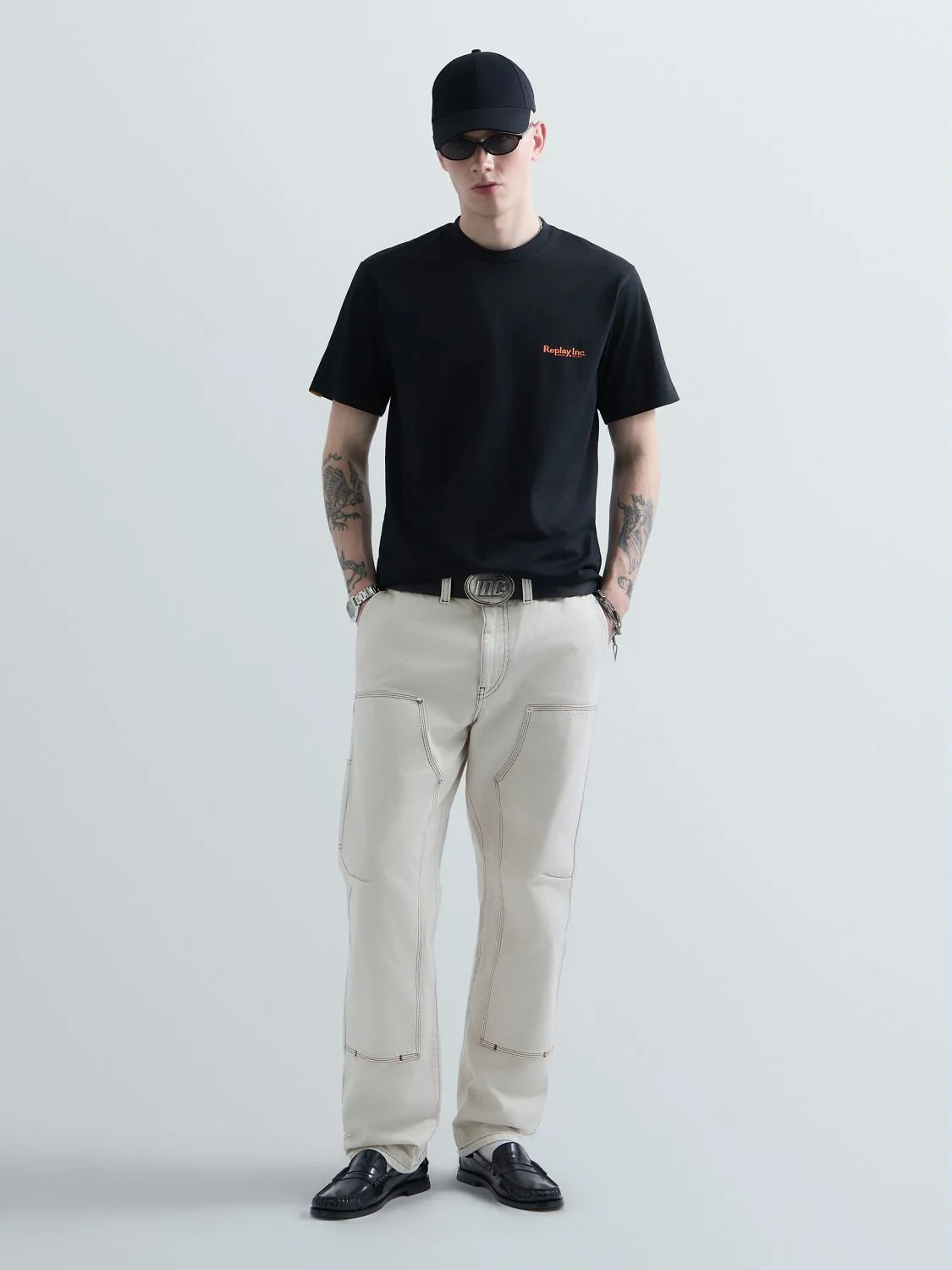 REPLAY T-SHIRT WITH REPLAY INC. LOGO KU6006.000.D23608P BLACK 1