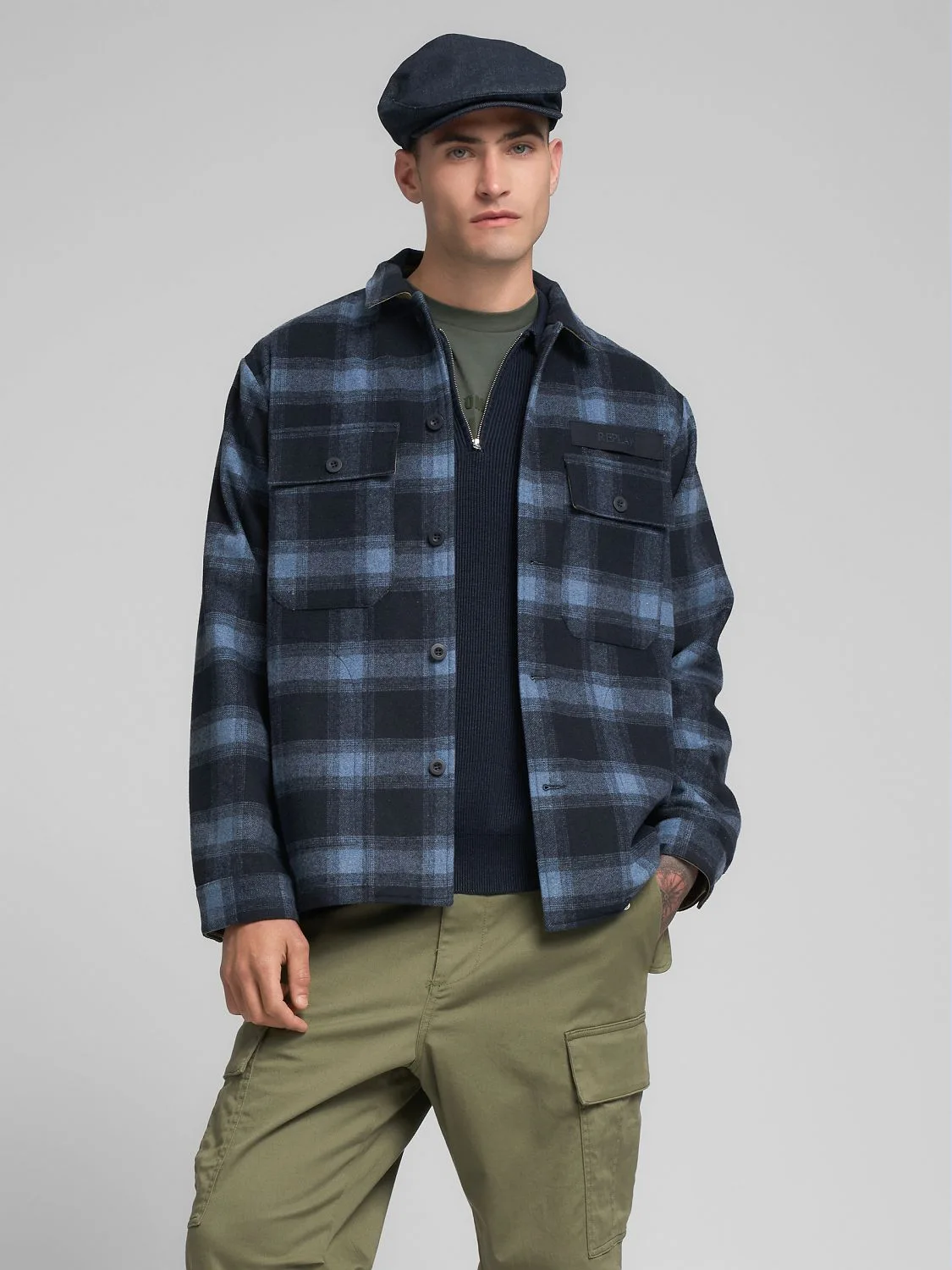 CHAQUETA CAMISERA MOTIVO A CUADROS