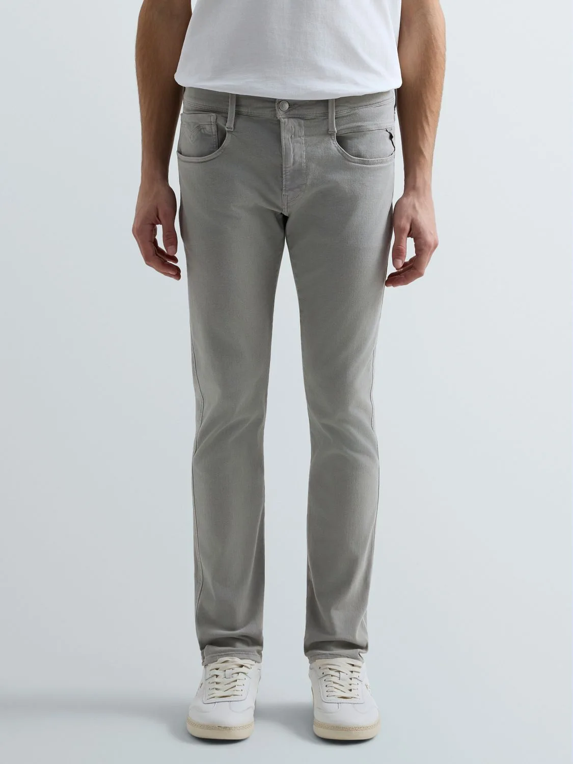 REPLAY ANBASS SLIM-FIT JEANS M914E .000.8366197 LIGHT GREY 2