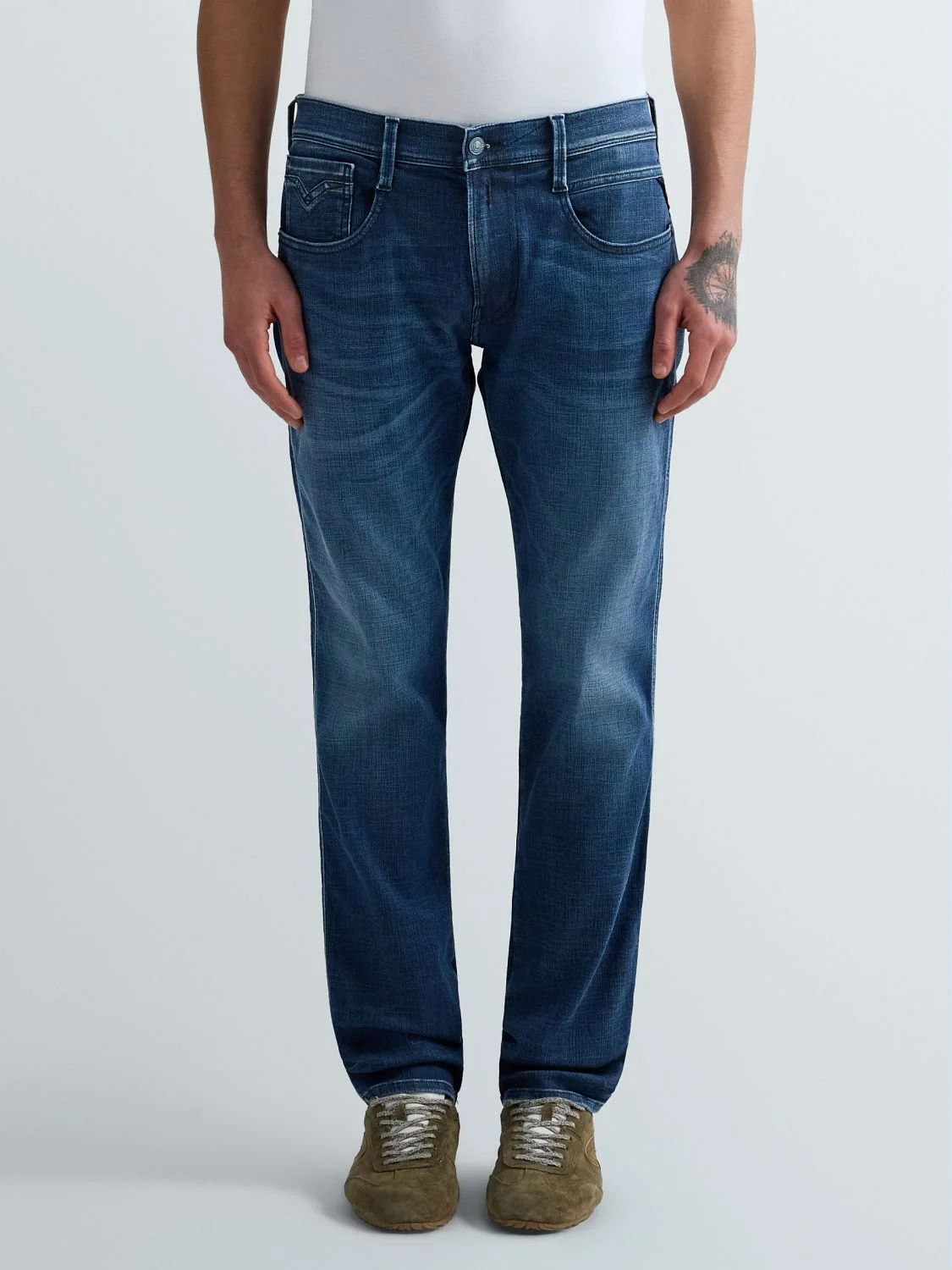 REPLAY ANBASS SLIM-FIT JEANS M914Y .000.661 124 MEDIUM BLUE 2
