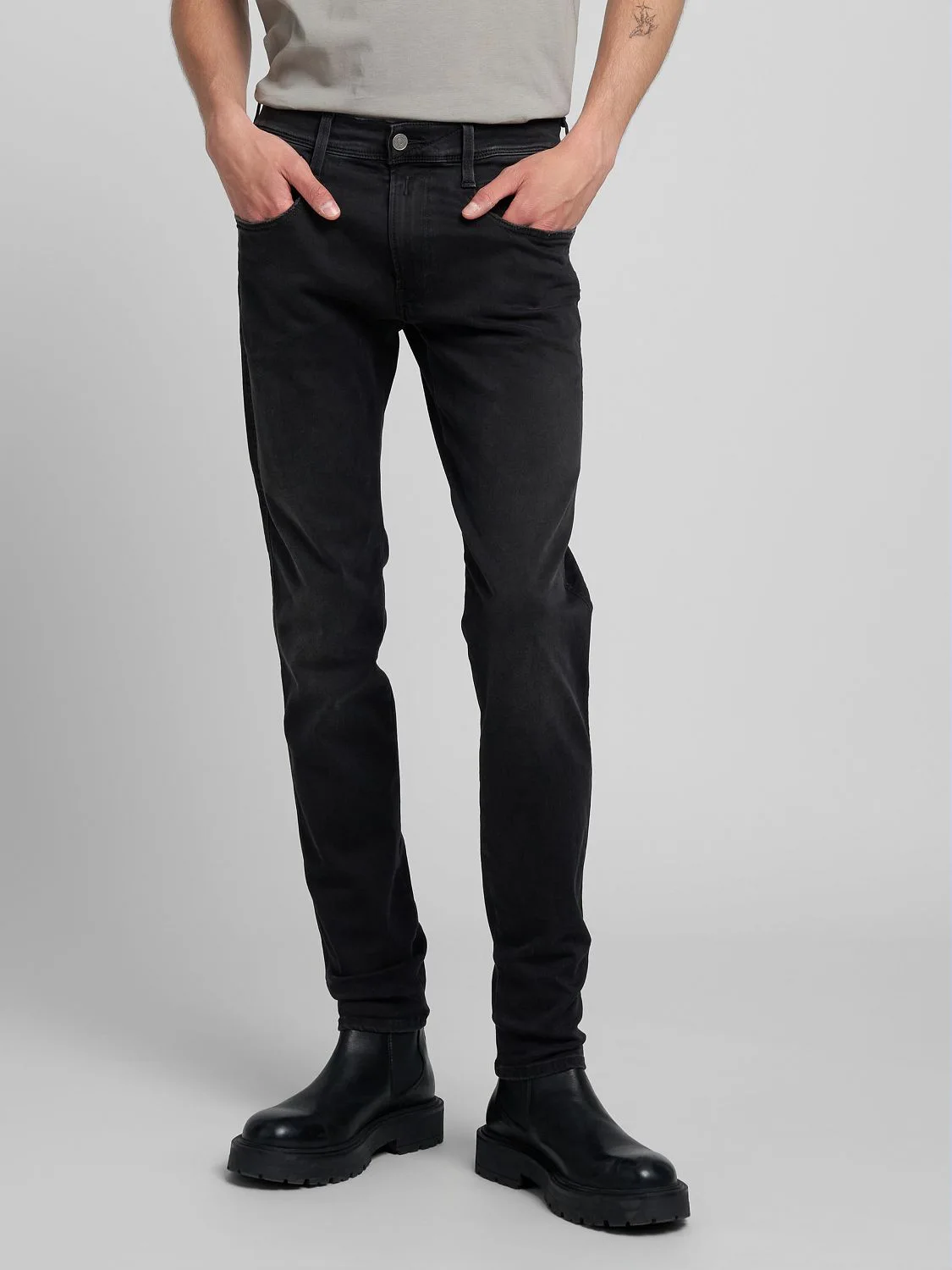 REPLAY VAQUEROS SLIM FIT ANBASS M914  .000.661 E01 BLACK 2