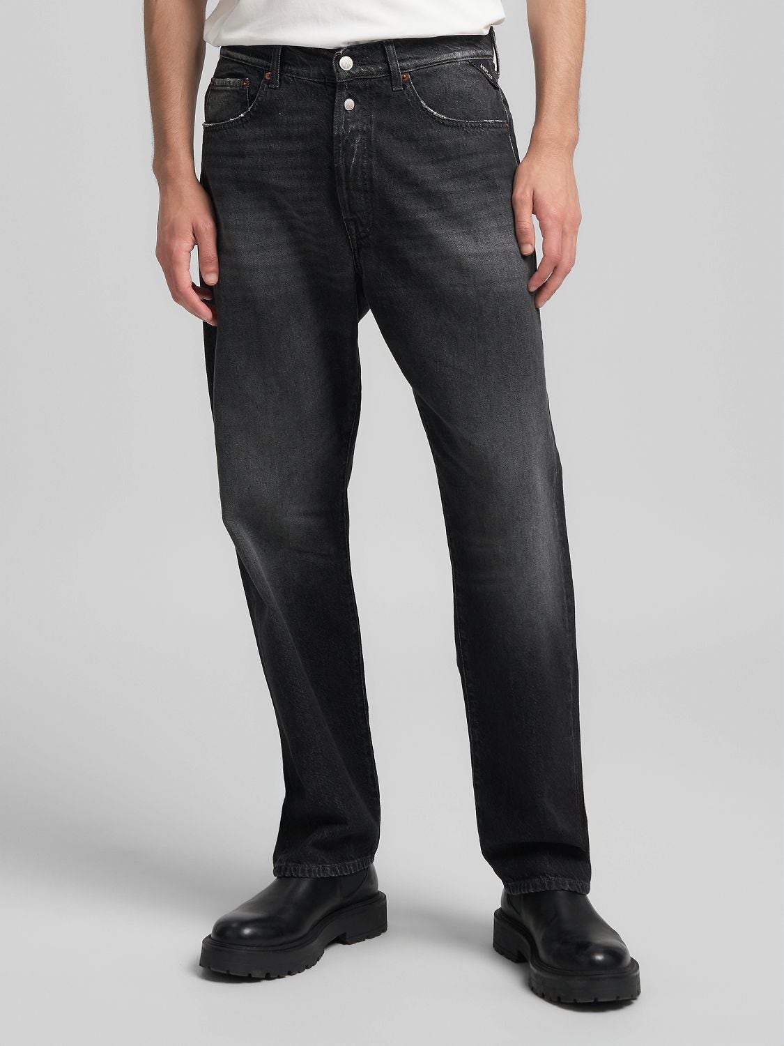 REPLAY MMG9Z1.000.804 770-Pantalones MMG9Z1.000.804 770 BLACK DELAVÈ 2