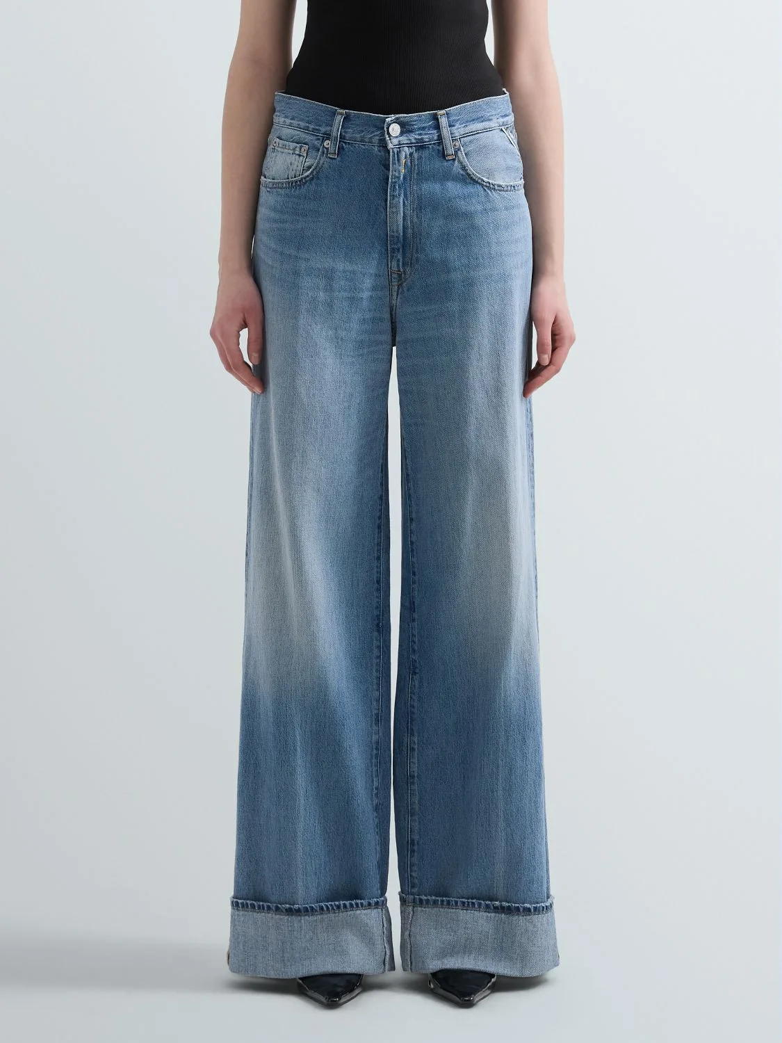 REPLAY NALAJA WIDE-LEG JEANS WA541 .000.800 161 LIGHT BLUE 2