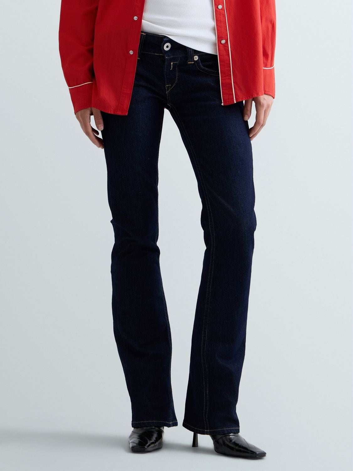 REPLAY DENIM BOOTCUT FLARE-FIT JEANS W000E .000.873 007 DARK BLUE 2