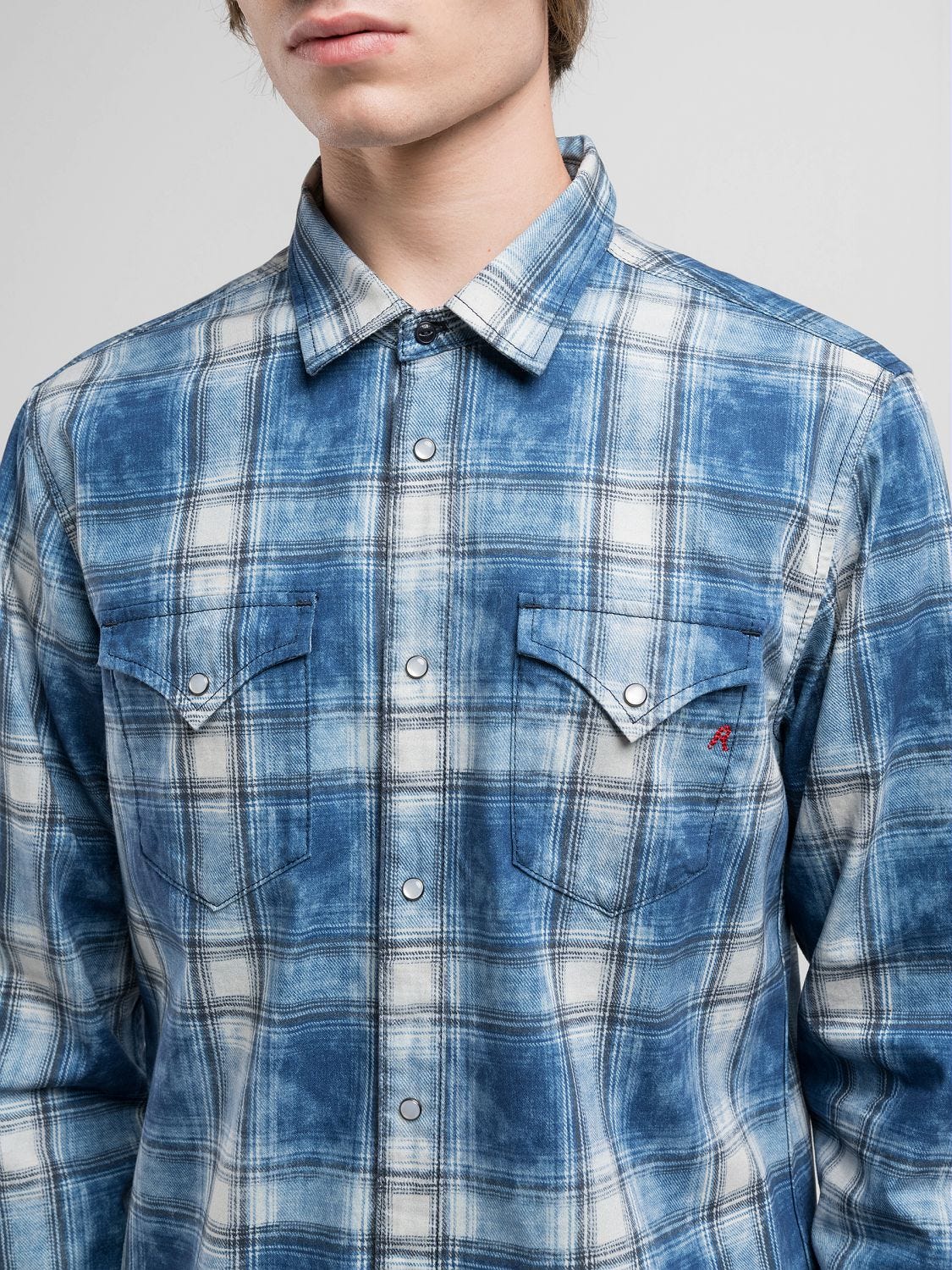 シャツ IONSEOUL Armand Turn-up Check Shirt JE1099 아이온서울