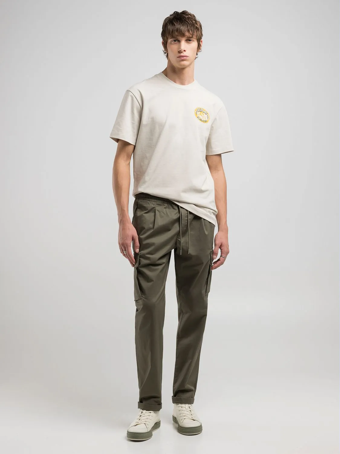 Twill cargo trousers Pistachio | Replay Jeans