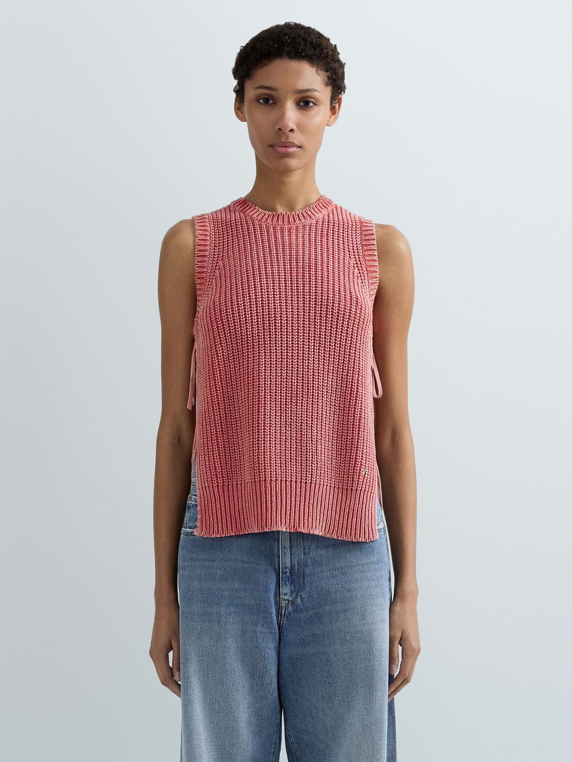 REPLAY SLEEVELESS KNIT TOP DK4208.000.G22454Q DEEP ORANGE 2