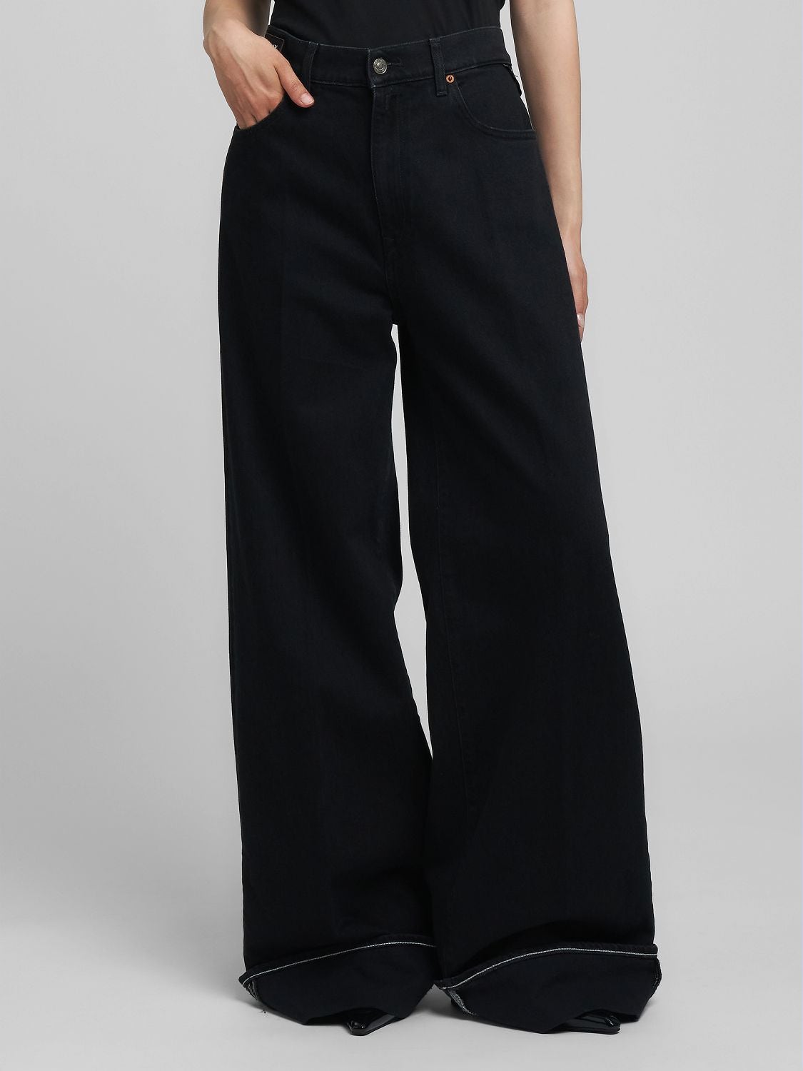 REPLAY NALAJA WIDE-LEG JEANS WA541A.000.739 981 BLACK 2