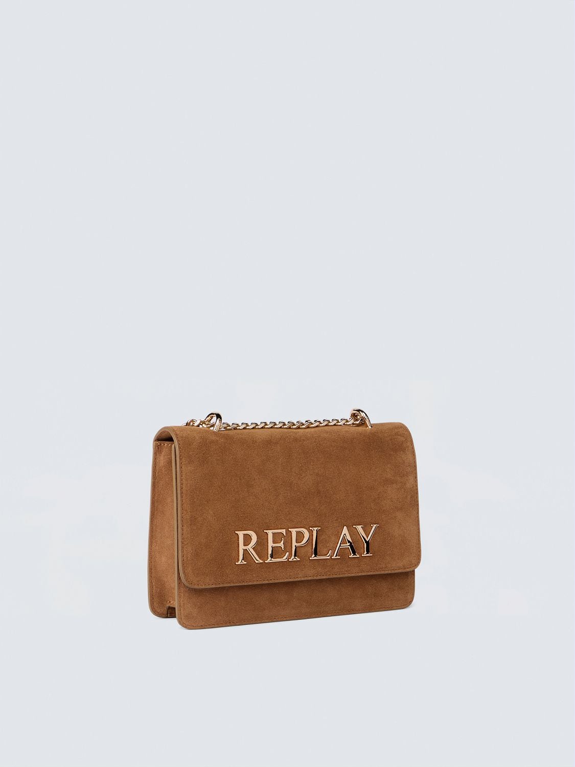 REPLAY SAC BANDOULIÈRE EN DAIM À LETTRAGE FW3000.009.A1201A BRONZE BROWN 3